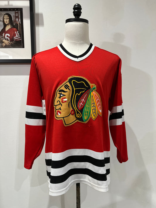 (Mens Large) 90s Chicago Blackhawks Jersey