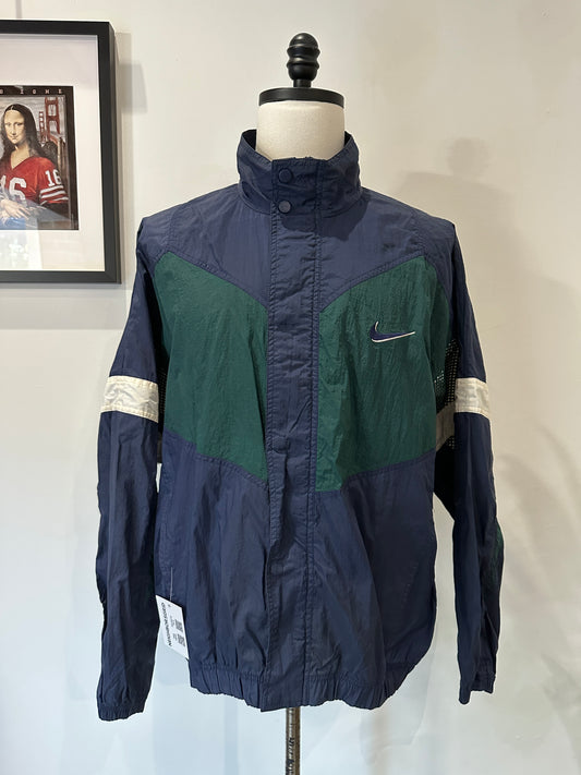 (Mens Large) 90s Nike Blue & Green Windbreaker