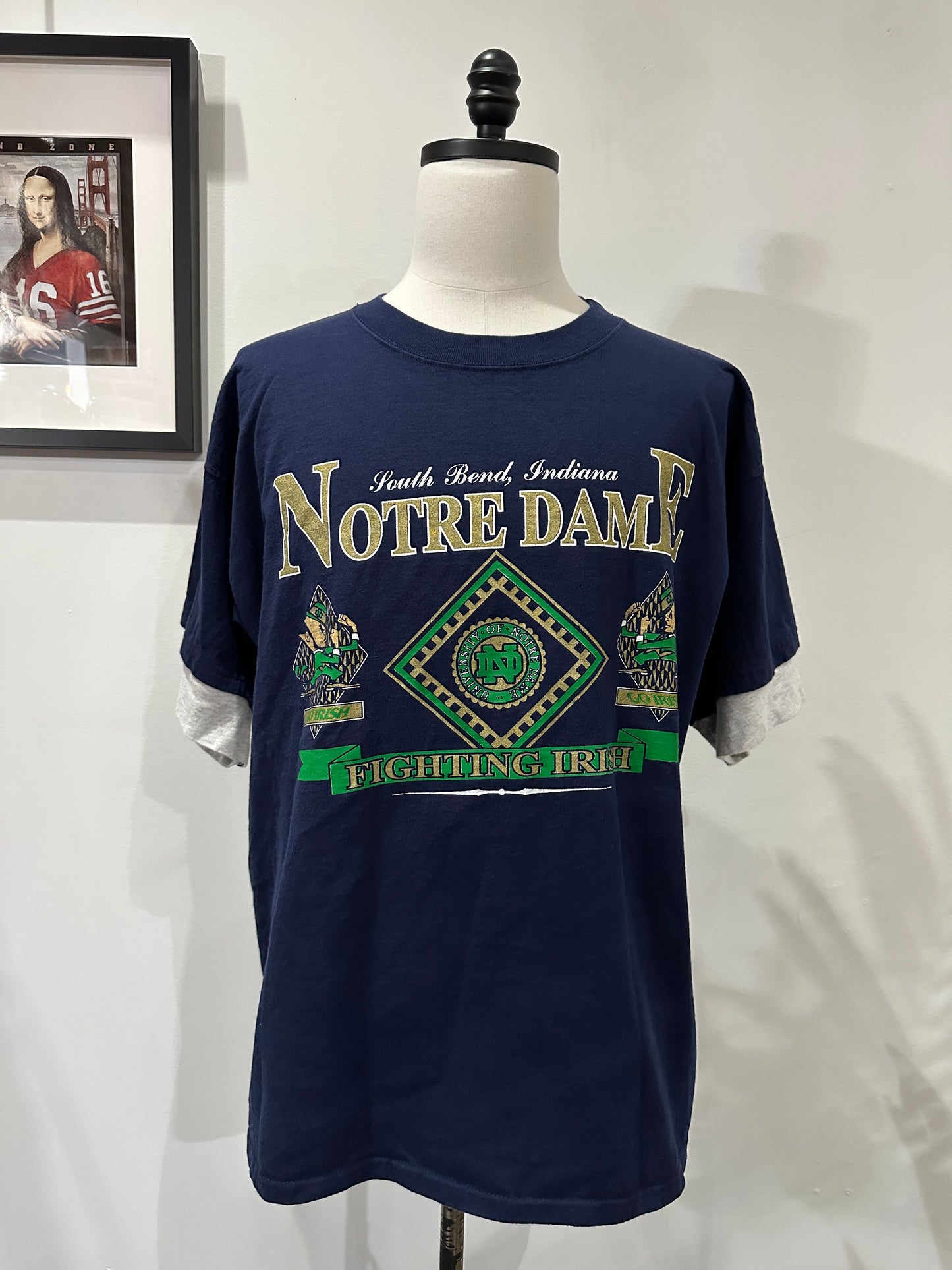 (Mens Large) 90s Notre Dame University Shirt