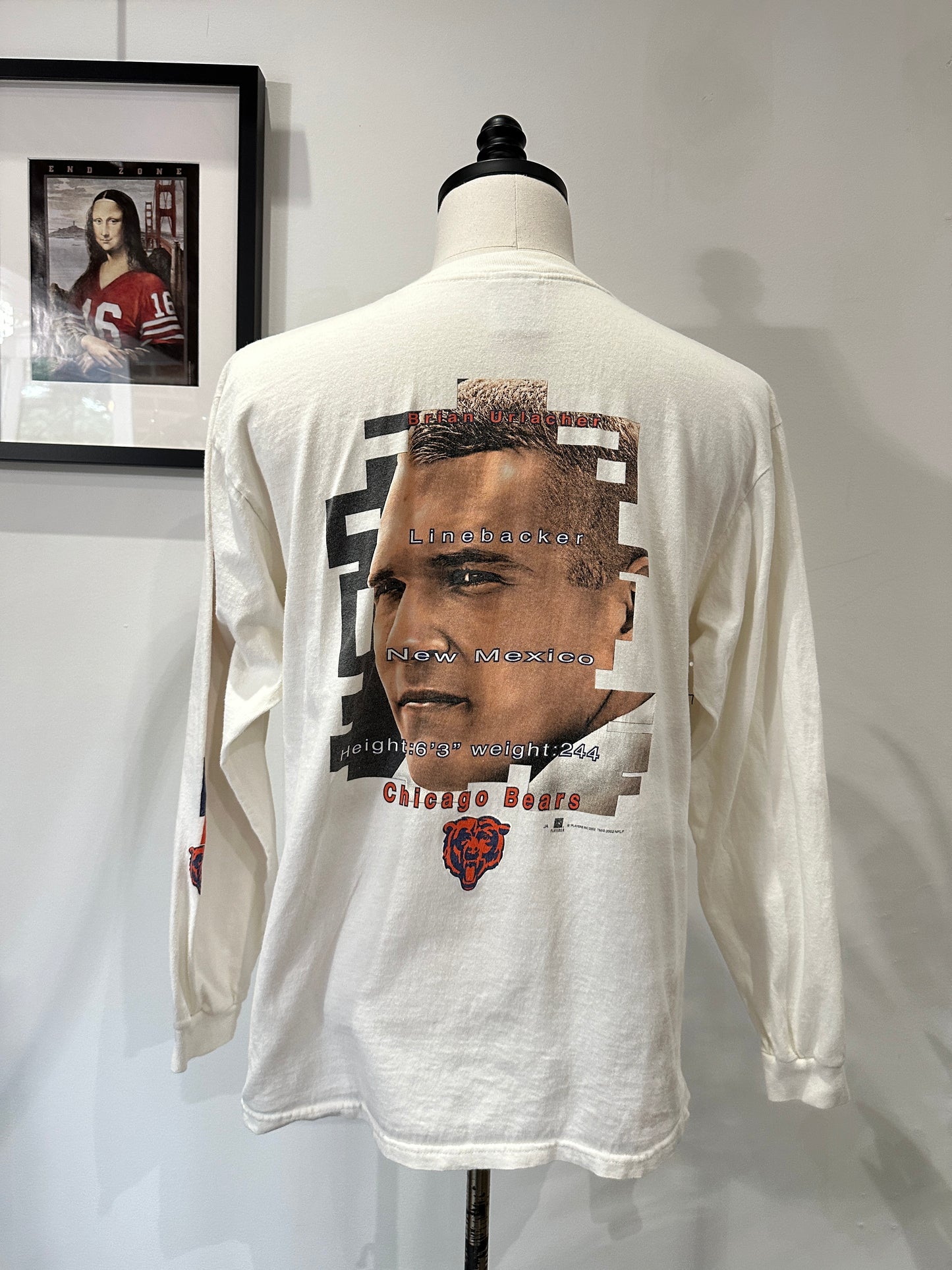 (Mens Large) 90s Chicago Bears 'Brian Urlacher' Shirt