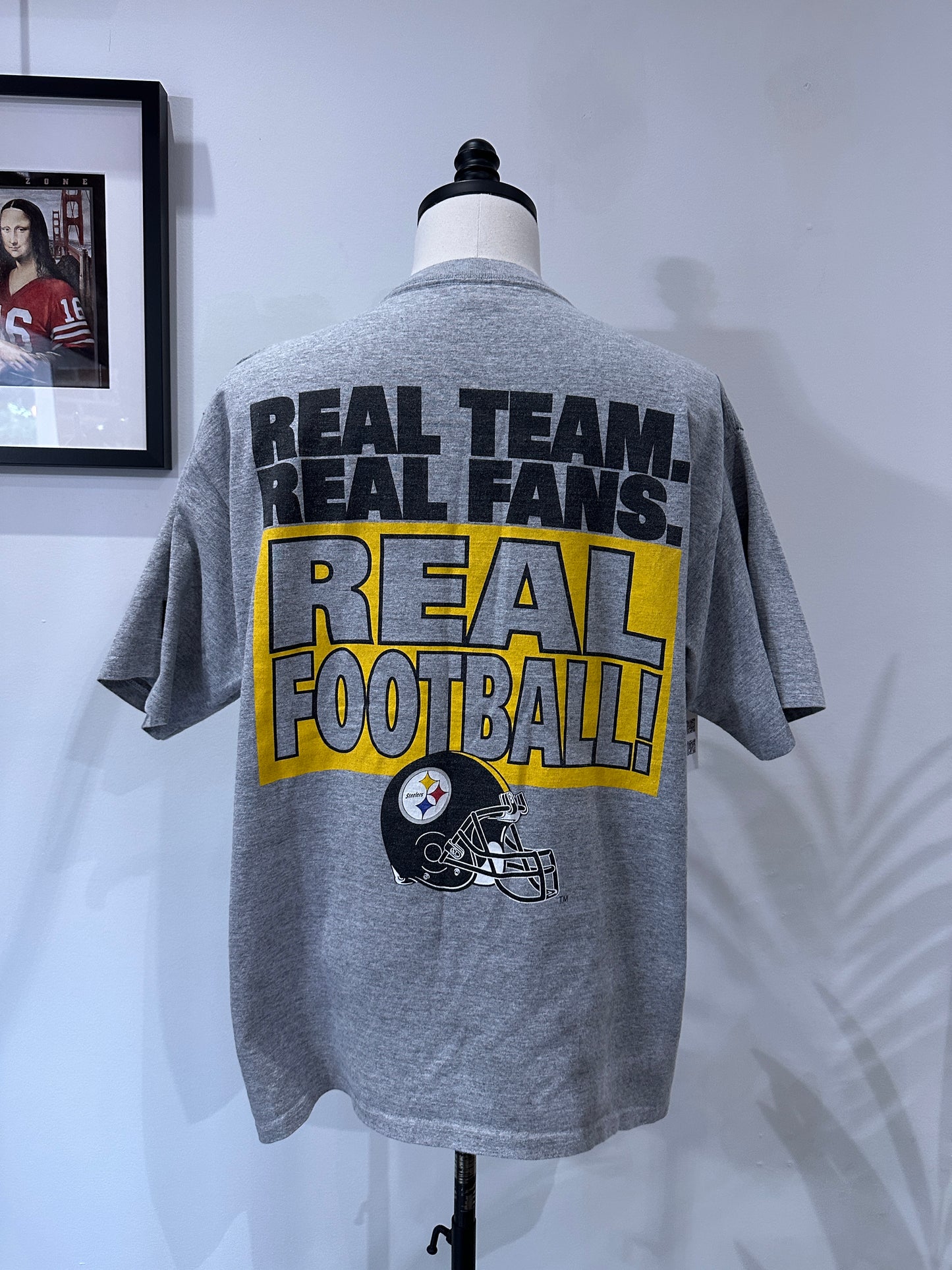 (Mens XL) 90s Starter Pittsburgh Steelers 'Real Team...' Shirt
