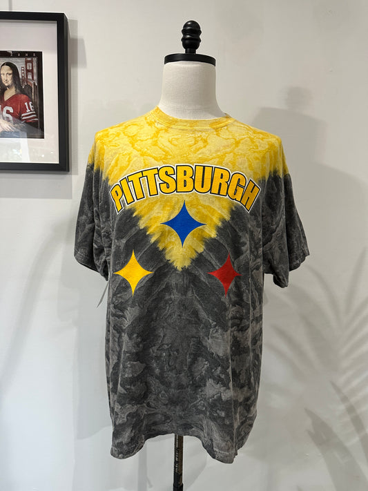 (Mens XL) 90s Pittsburgh Steelers Tye-Dye Shirt