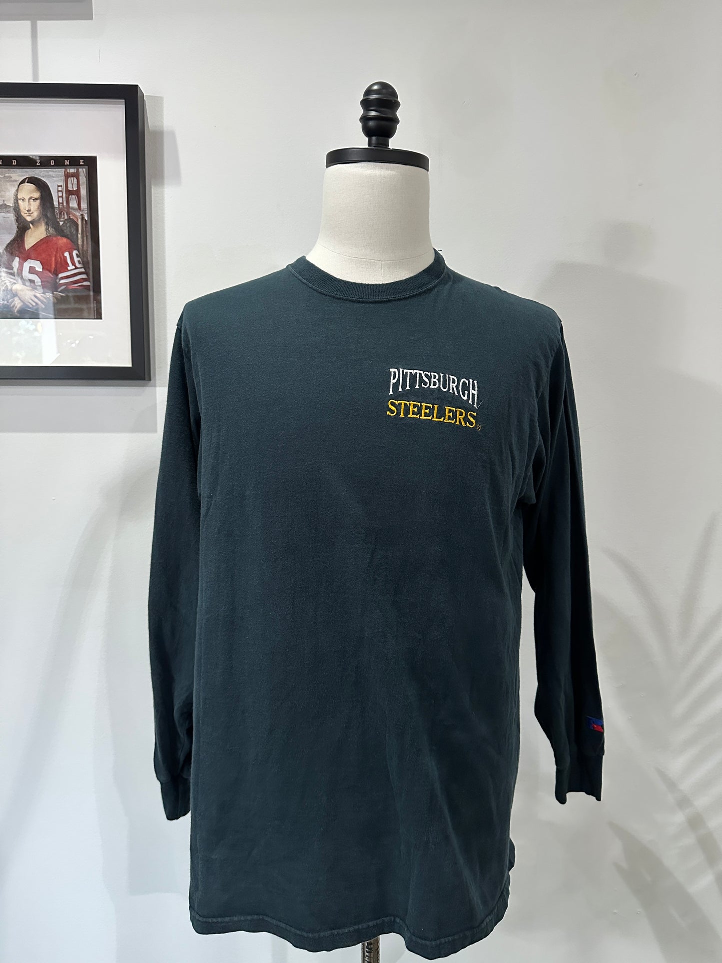 (Mens Large) 90s Pittsburgh Steelers Long-Sleeve Shirt