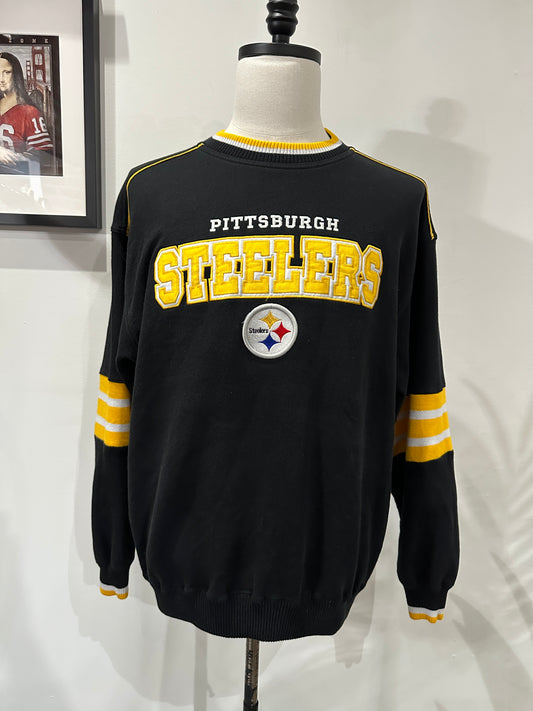 (Mens Large) 90s Pittsburgh Steelers Spell-Out Sweater