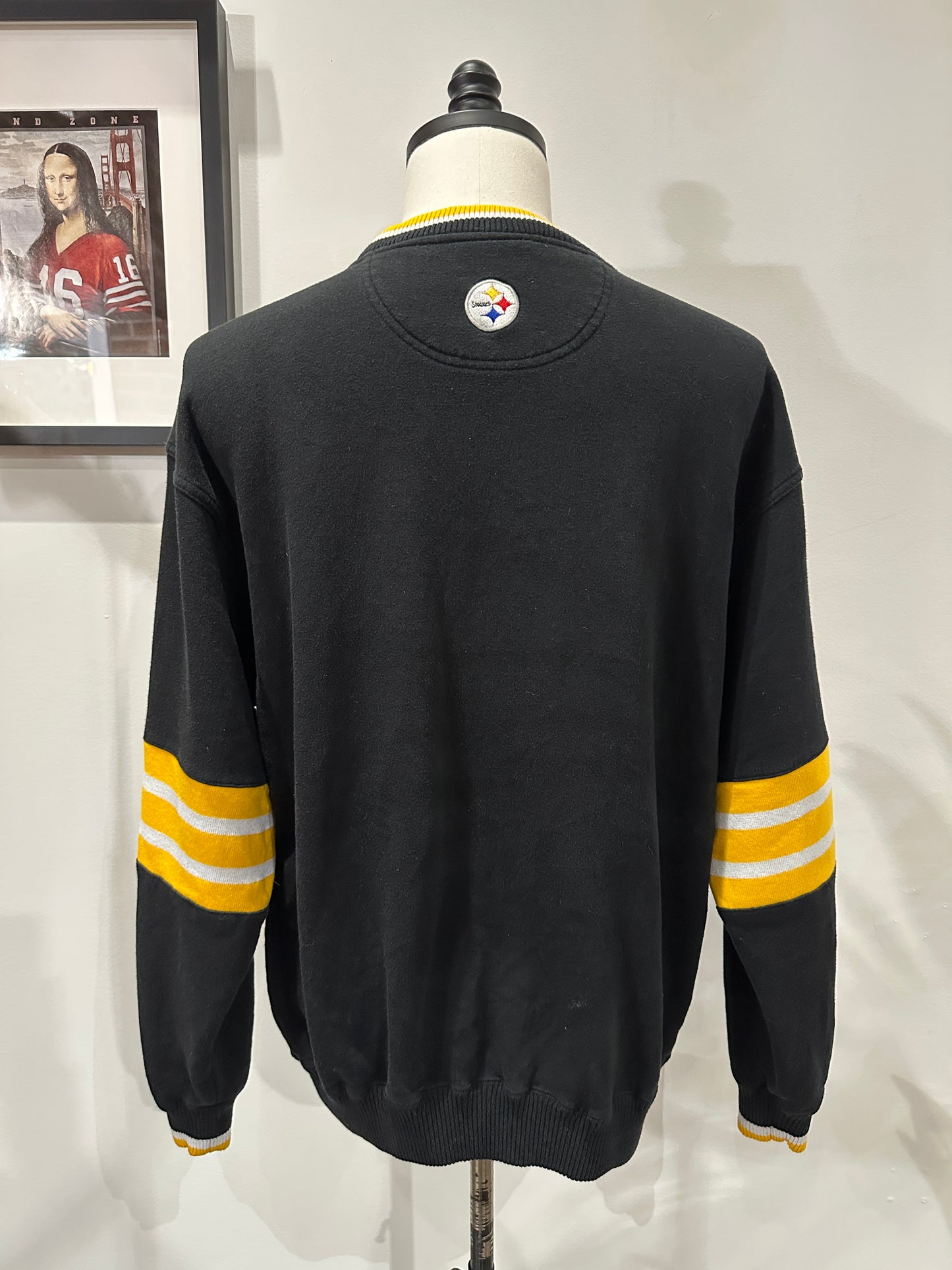 (Mens Large) 90s Pittsburgh Steelers Spell-Out Sweater