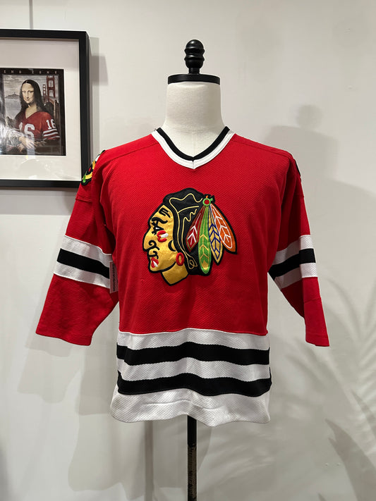 (Mens Large) 90s Starter Chicago Blackhawks Jersey