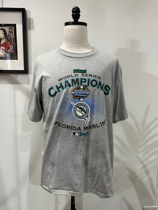 (Mens Large) 2003 MLB Florida Marlins Champs Shirt