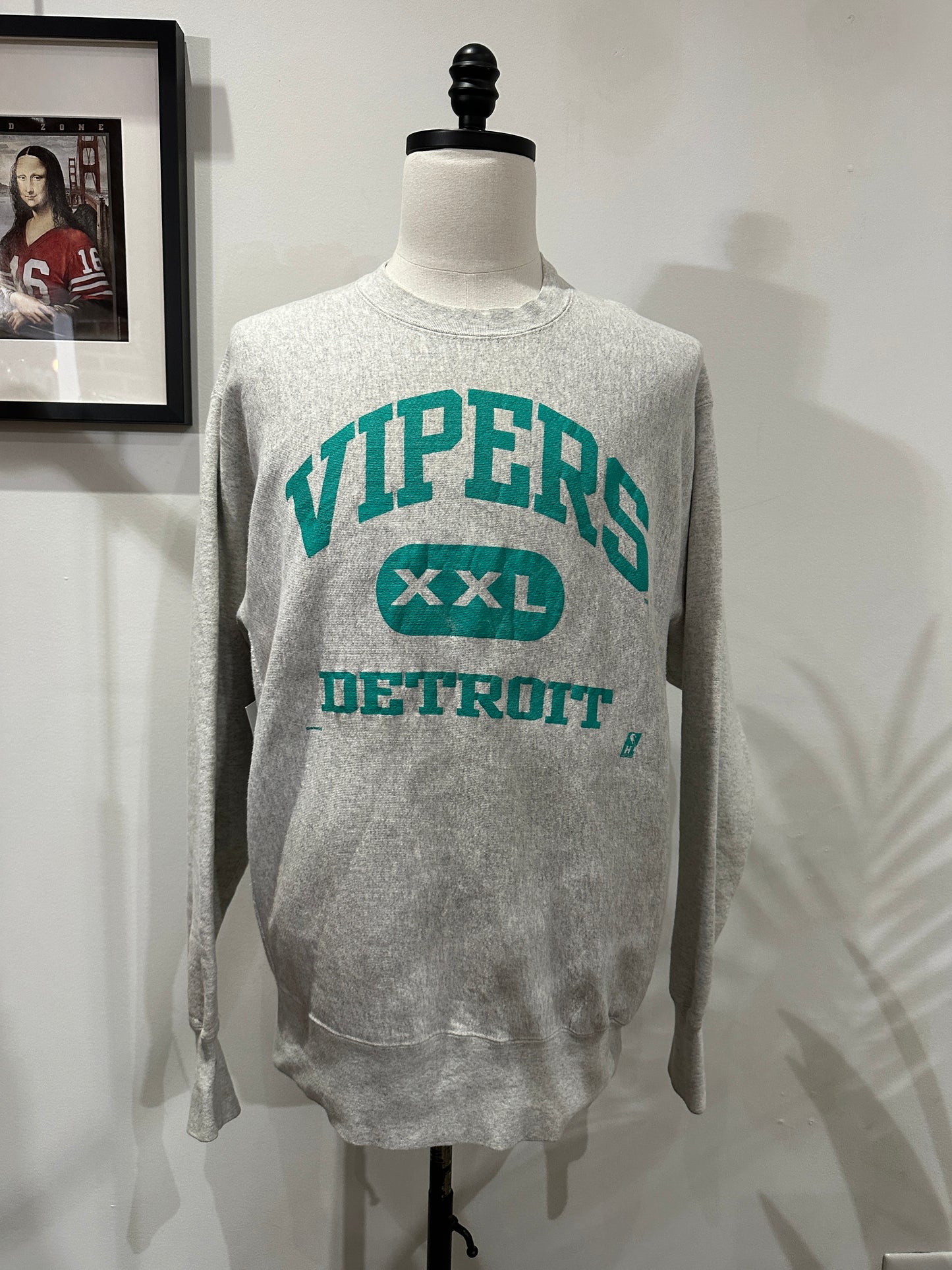 (Mens 2X) 90s Detroit Vipers Spell-Out Sweaterc