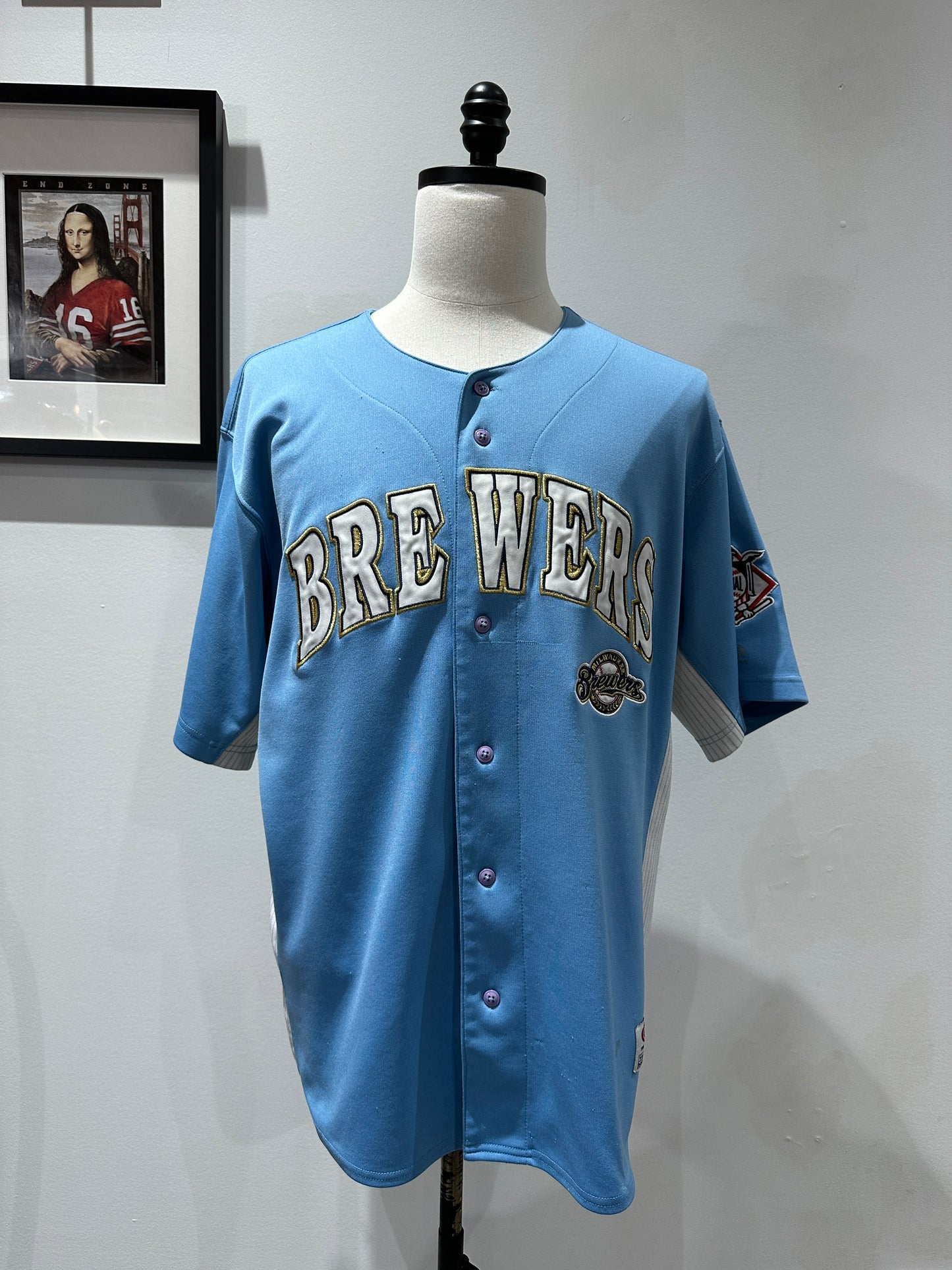 (Mens XL) 90s Milwuakee Brewers MLB Jersey