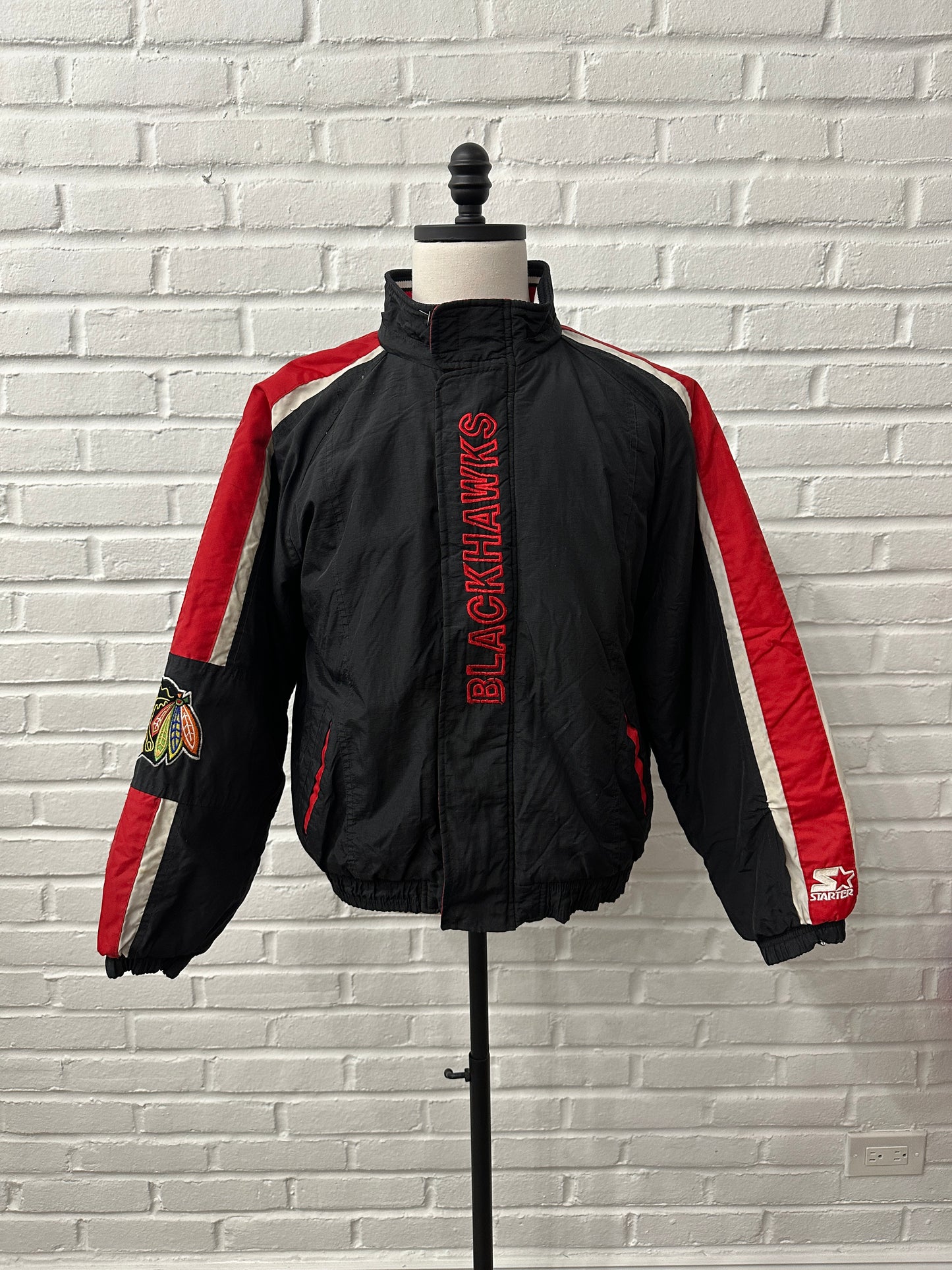 (Kids XL) Vintage 90s Chicago BlackHawks Starter Jacket