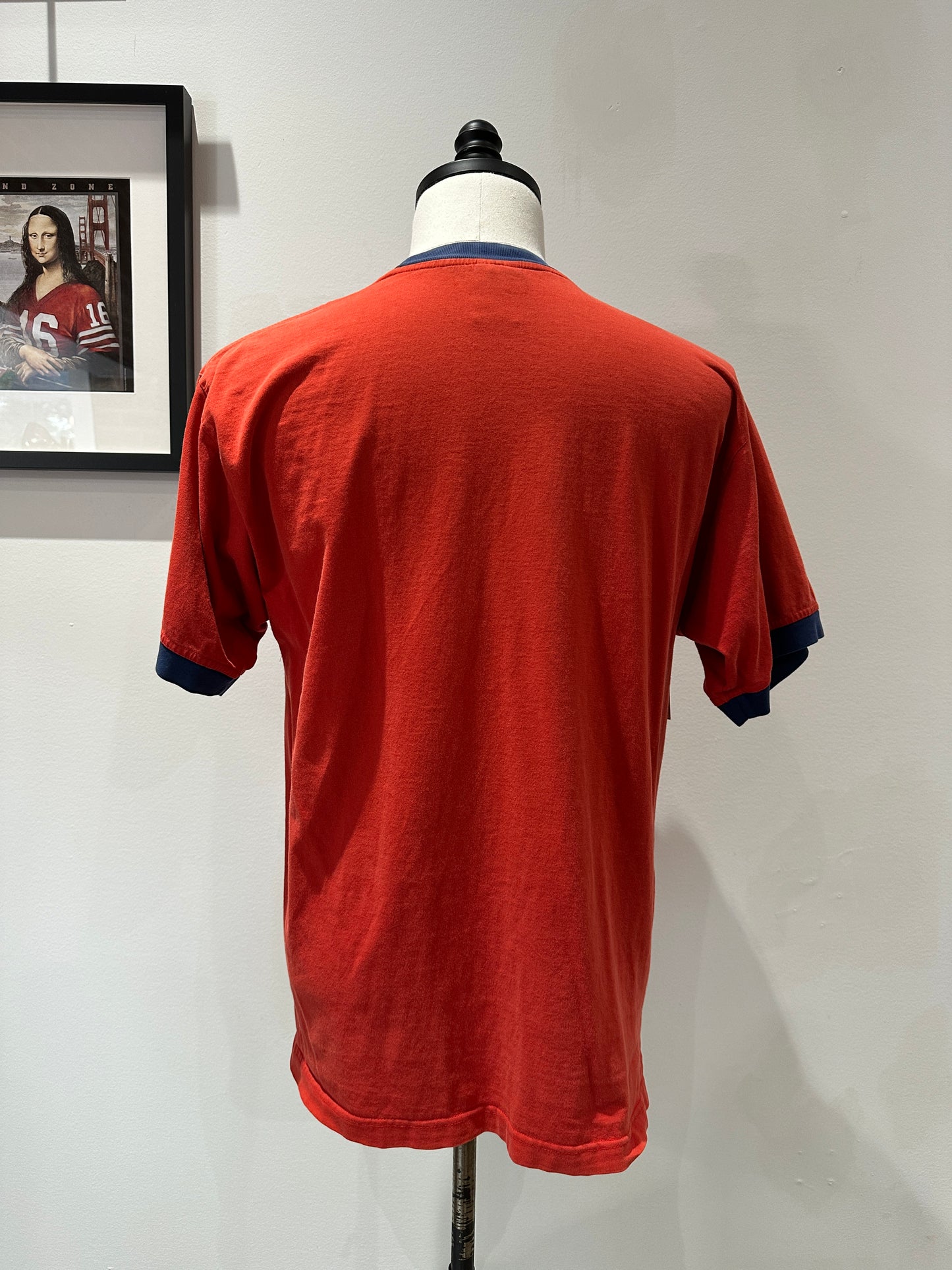 (Mens Large) 90s Nike Center-Swoosh Orange Shirt