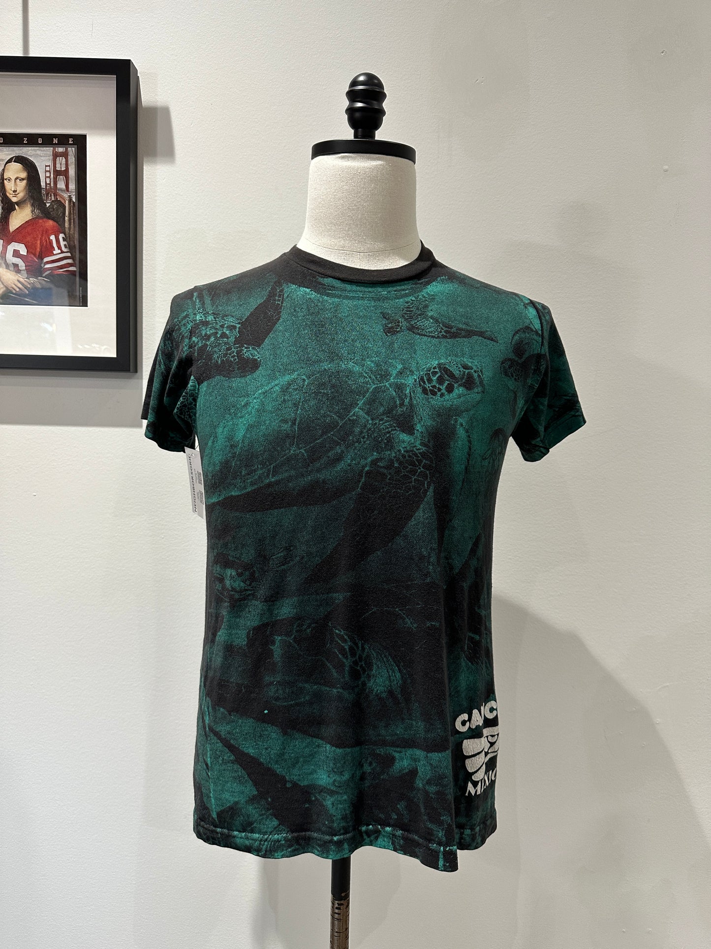 (Mens Small) Cancun Mexico 'Sea Turtle' AOP Shirt