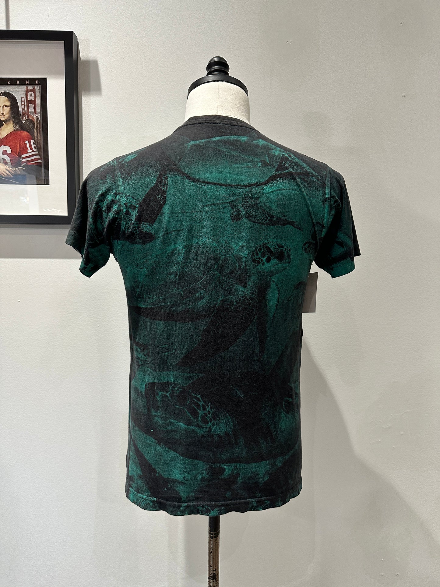 (Mens Small) Cancun Mexico 'Sea Turtle' AOP Shirt