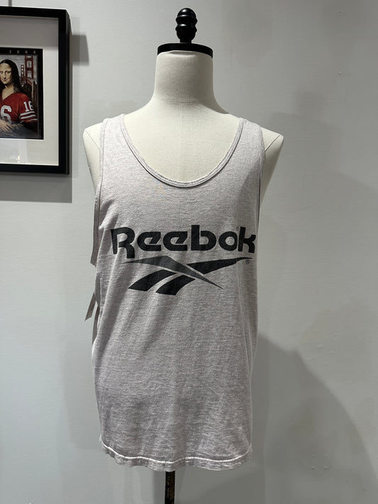 (Mens Large) 90s Reebok Gray Tank-Top