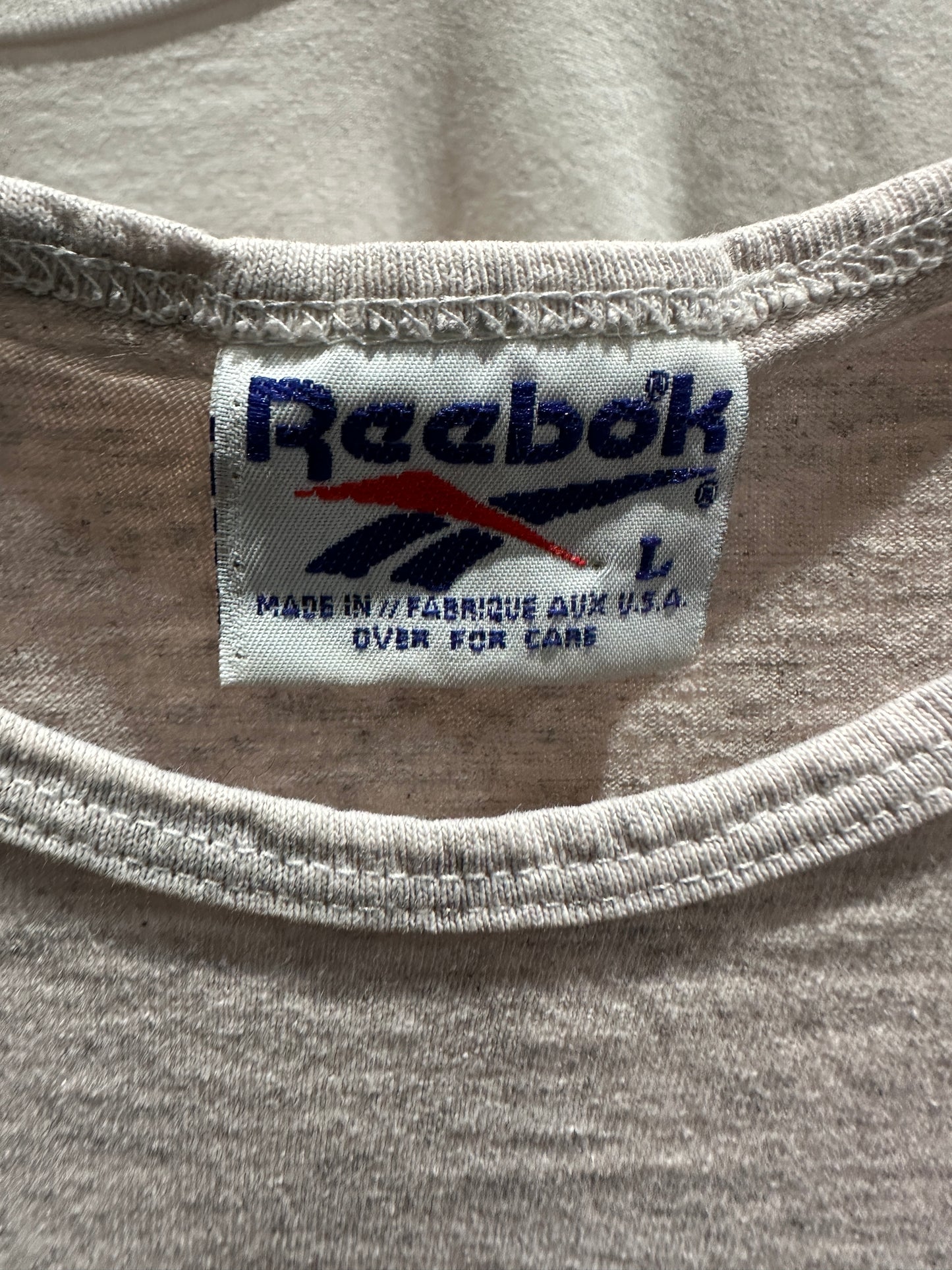 (Mens Large) 90s Reebok Gray Tank-Top