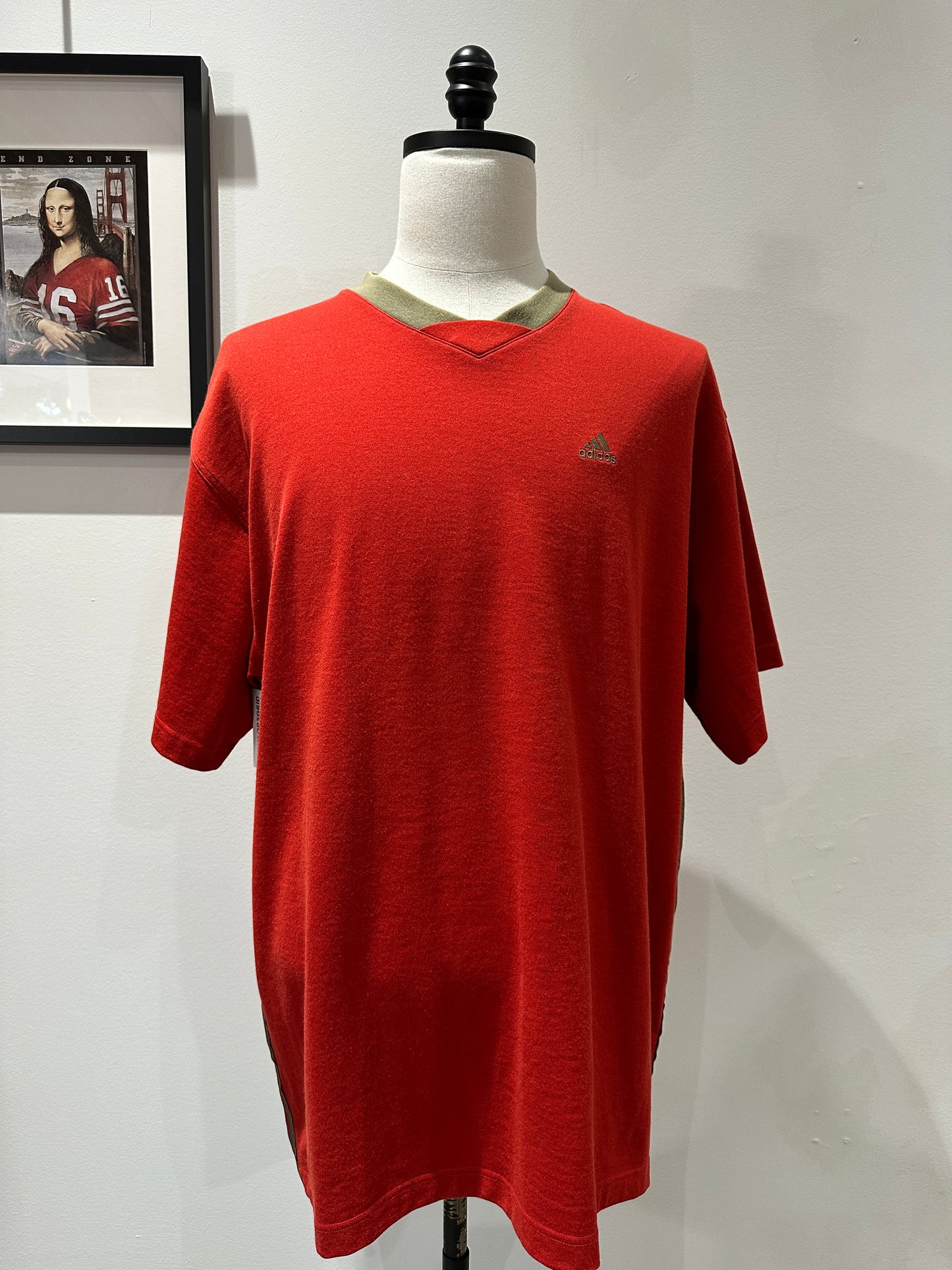 (Mens XL) 90s Adidas Orange Shirt
