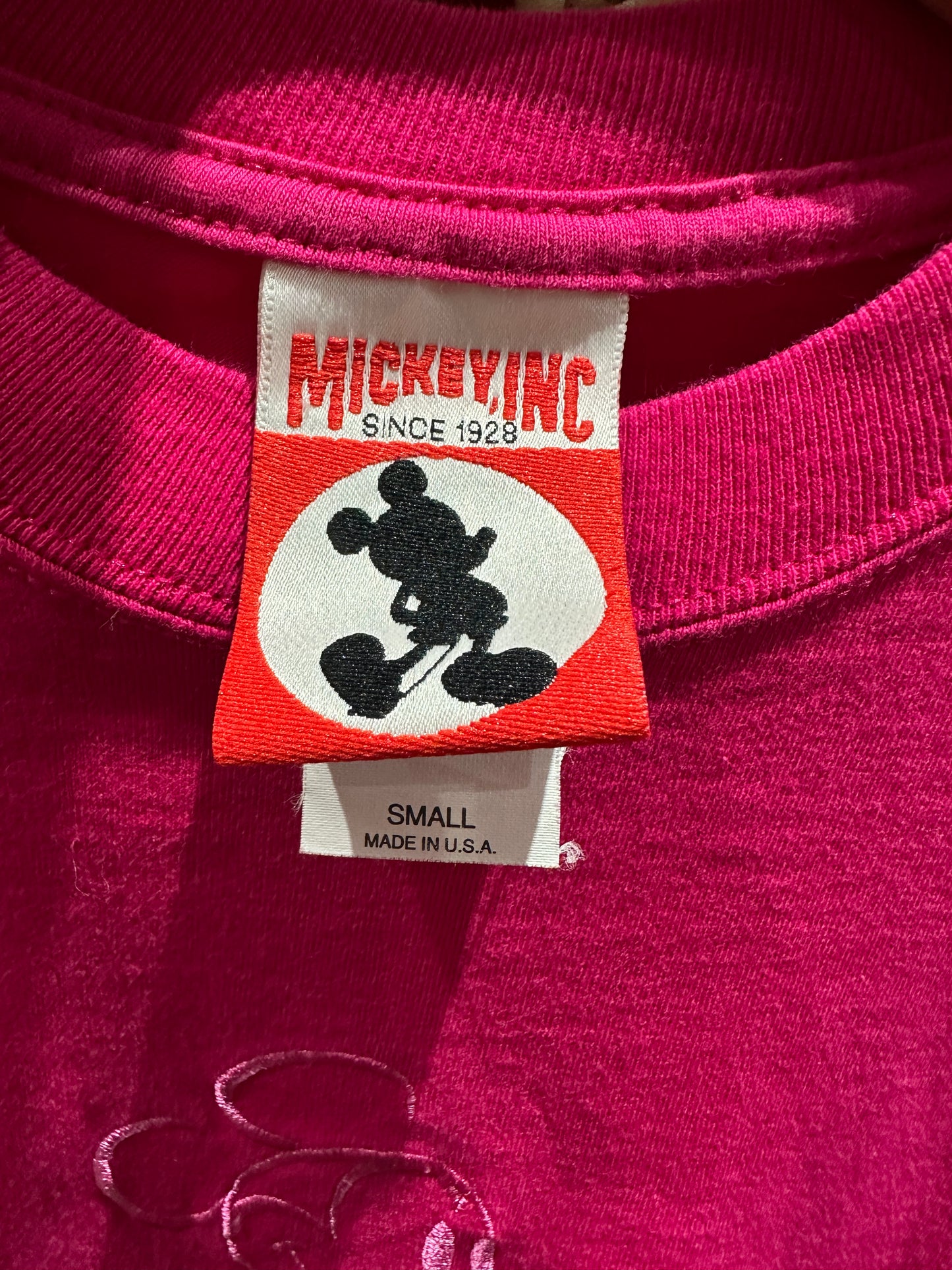 (Womens Small) 90s Walt Disney World Pink Shirt