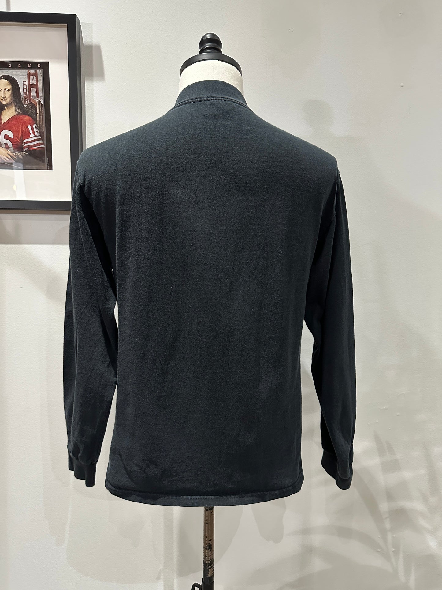 (Mens Small) 90s Nike Mock Neck Black Shirt
