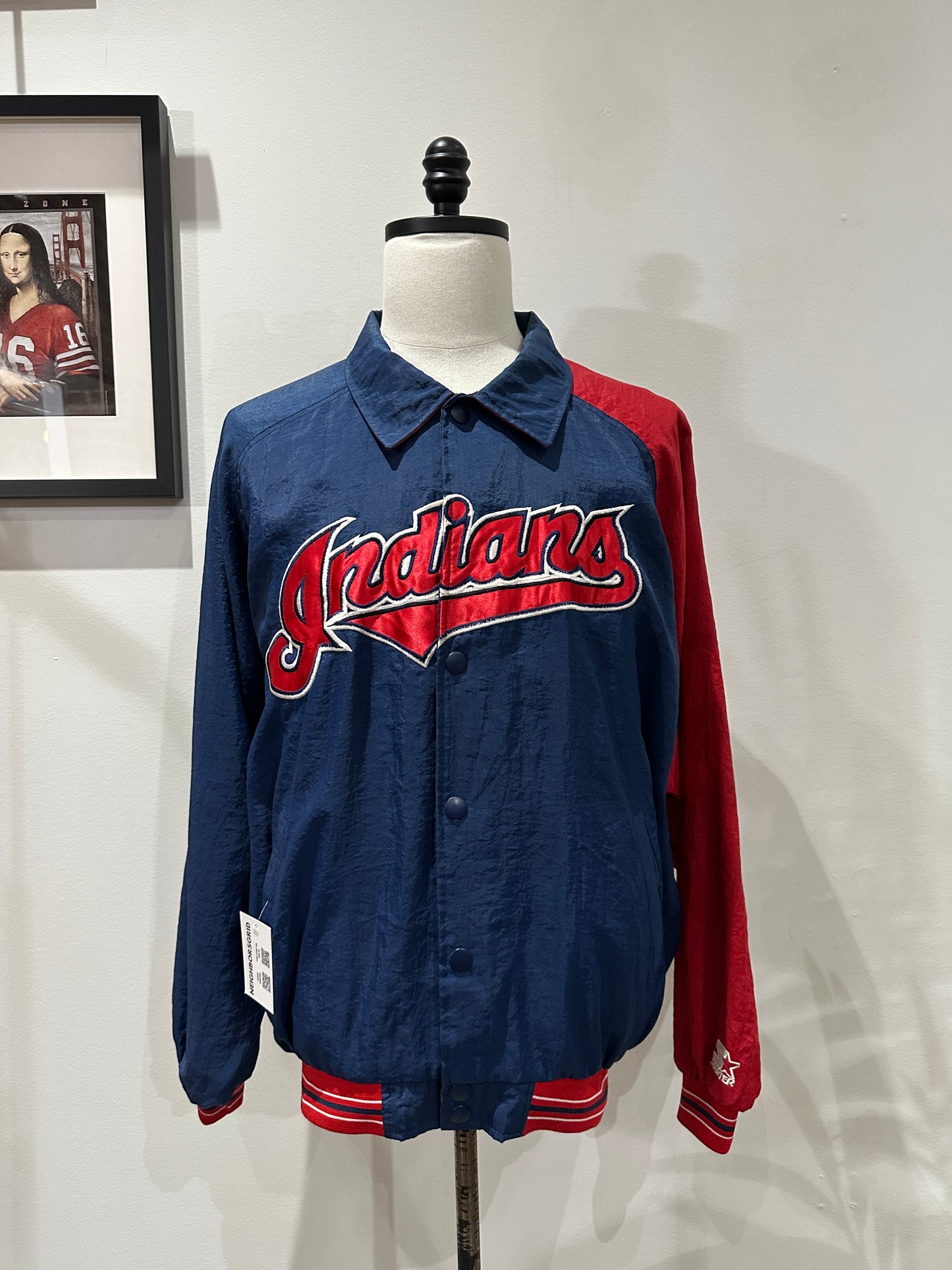 (Mens Large) 90s Starter Cleveland Indians Windbreaker