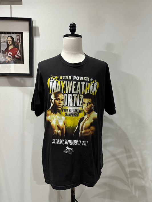 (Mens XL) 2011 Mayweather Vs. Ortiz Boxing Shirt