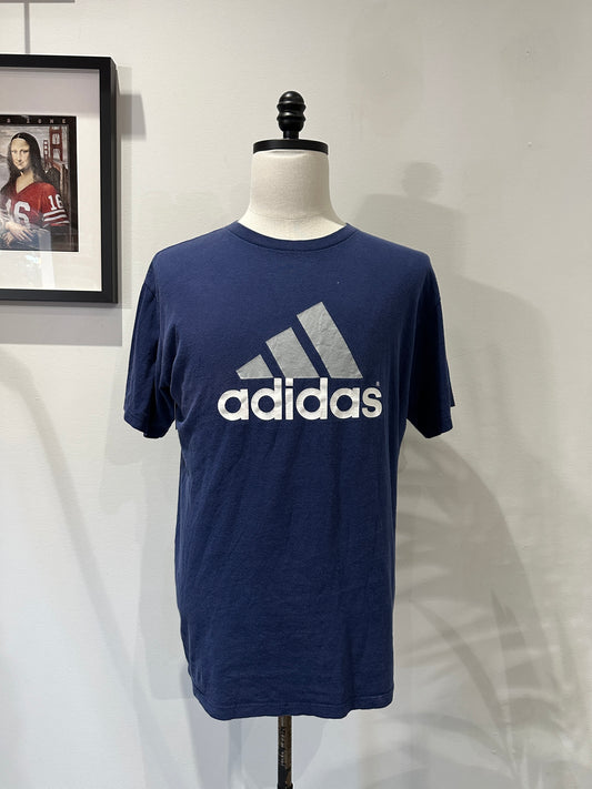 (Mens Medium) 90s Adidas Blue Shirt
