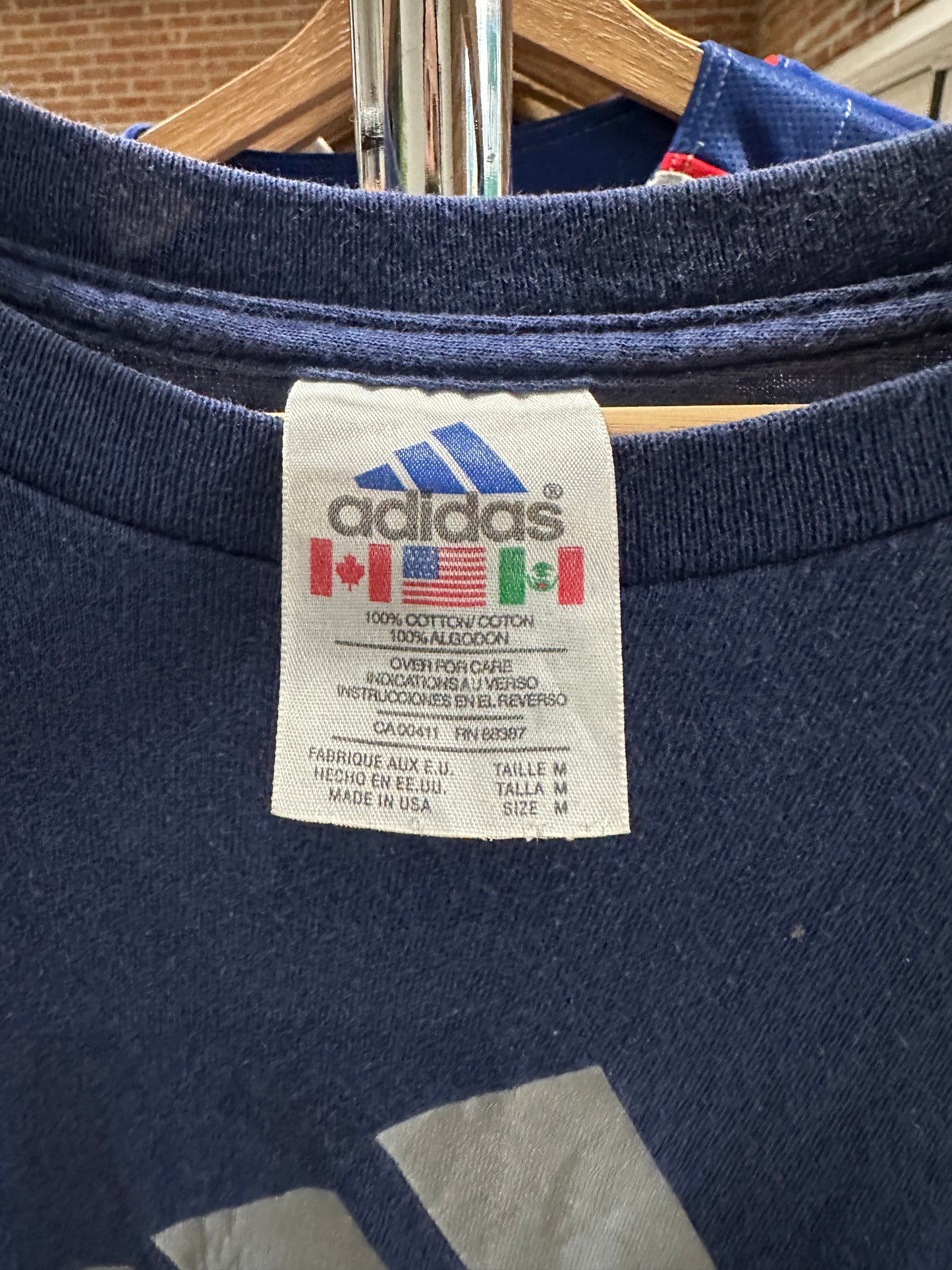 (Mens Medium) 90s Adidas Blue Shirt