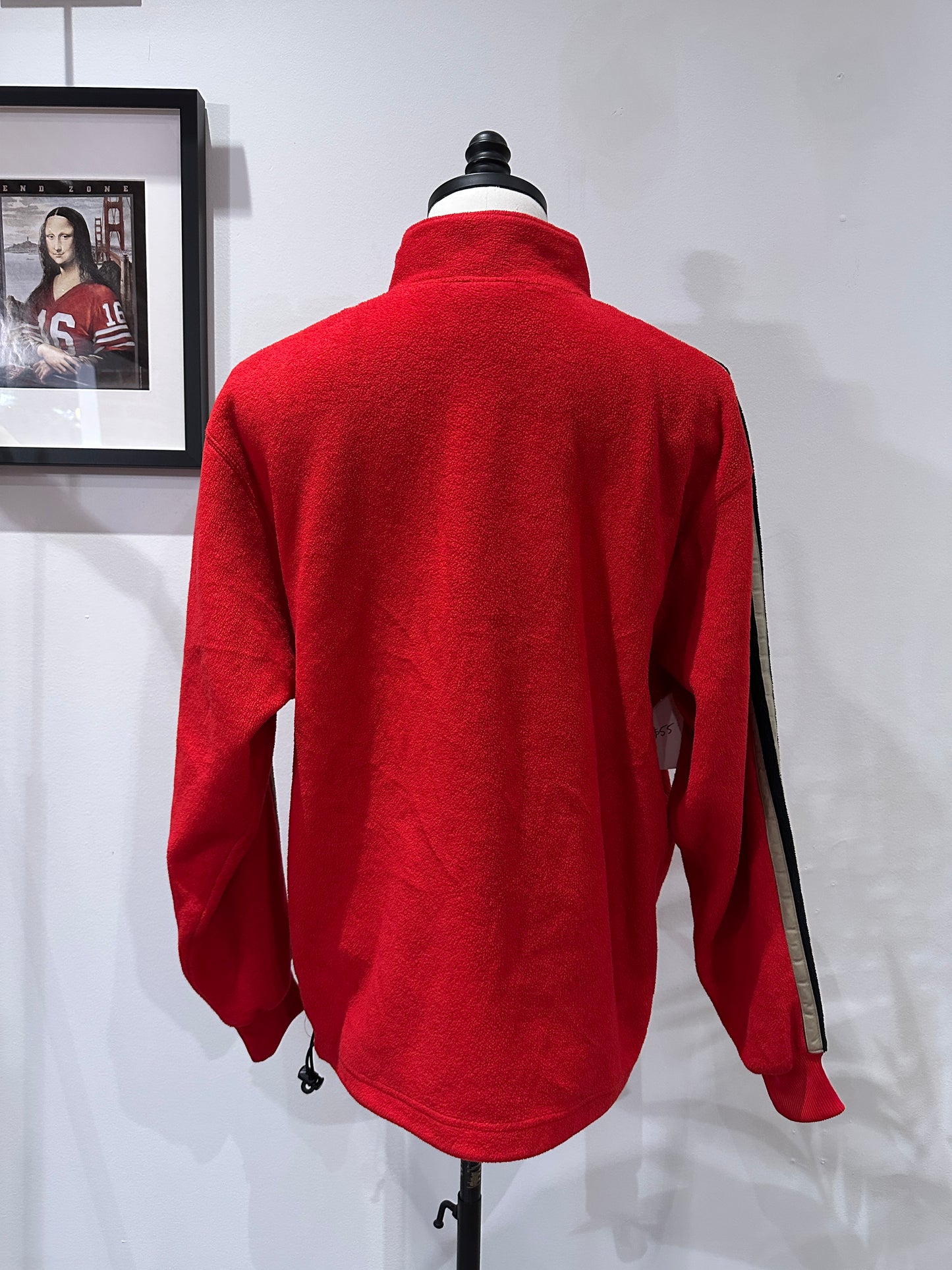 (Mens Large) 90s Adidas Red Fleece Sweater