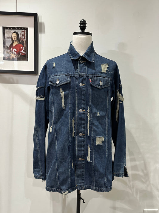 (Mens Large) Levi's Distressed Denim Jacket