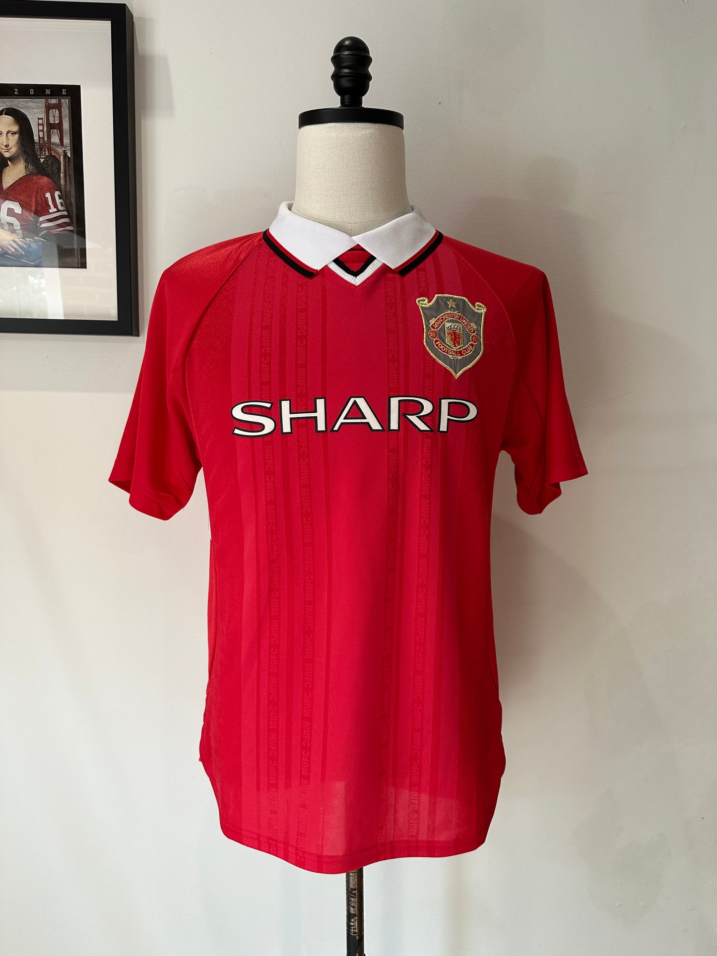 (Mens Medium) Retro Manchester United Soccer Jersey 007