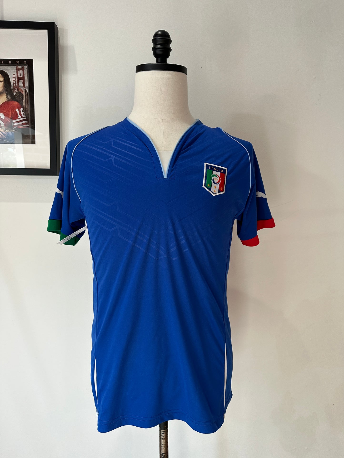 (Mens Large) Boot Italy National Soccer Jersey 007