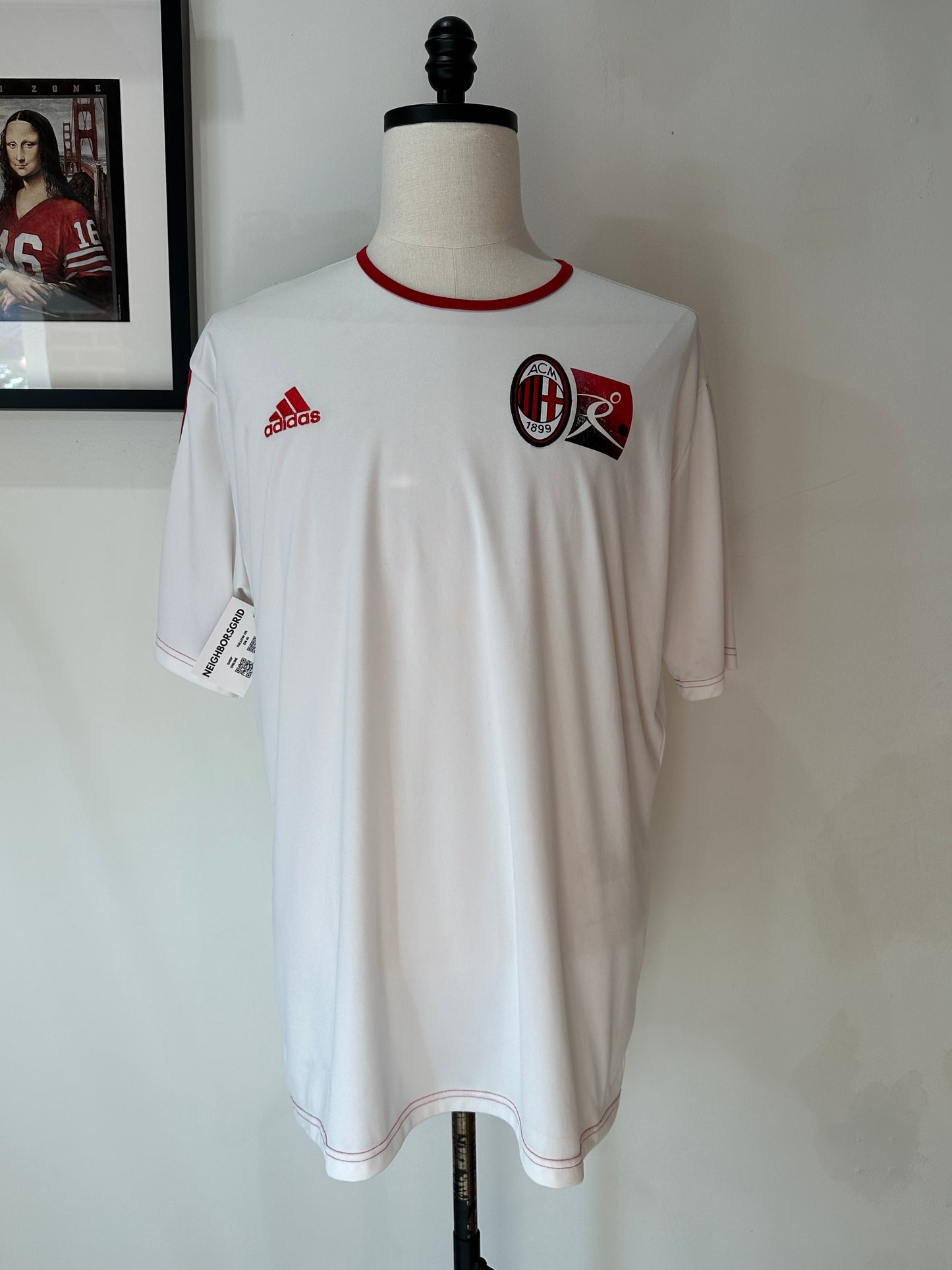 (Mens XL) Adidas AC Milan Soccer Jersey 007