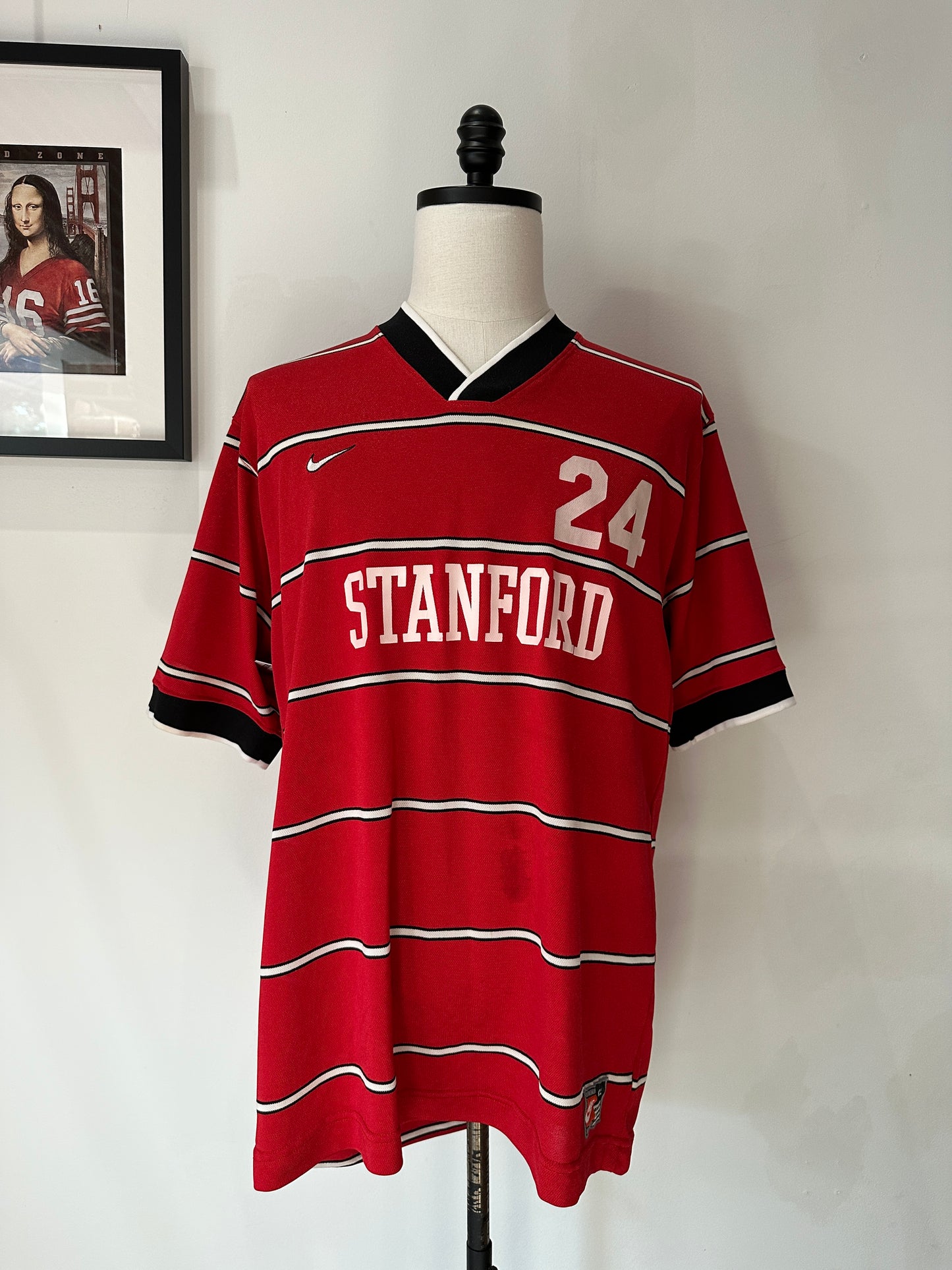 (Mens XL) 90s Nike Stanford University Soccer Jersey 007