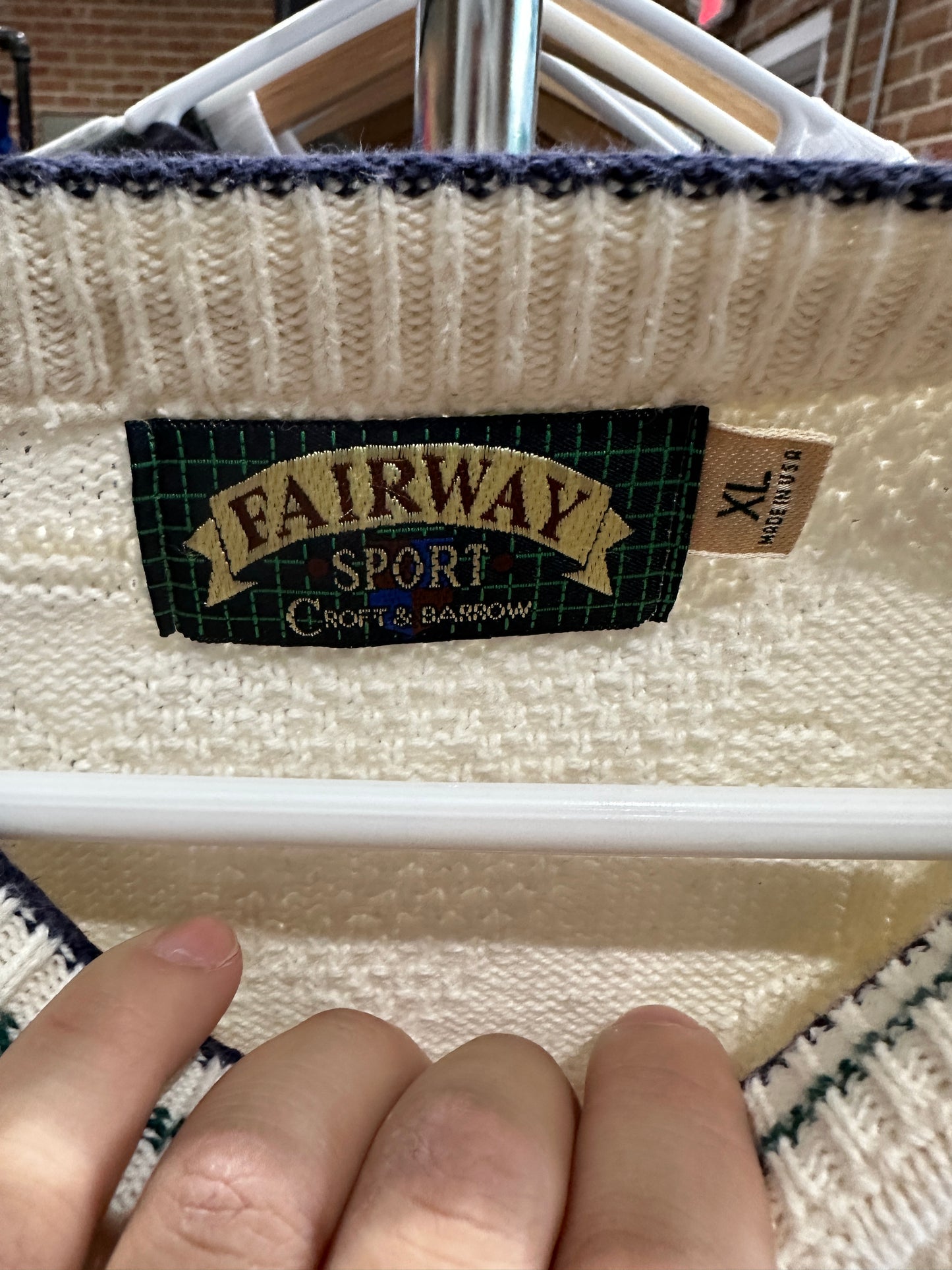 (Mens XL) 90s Fairway Sport Golf Knitted Sweater 007