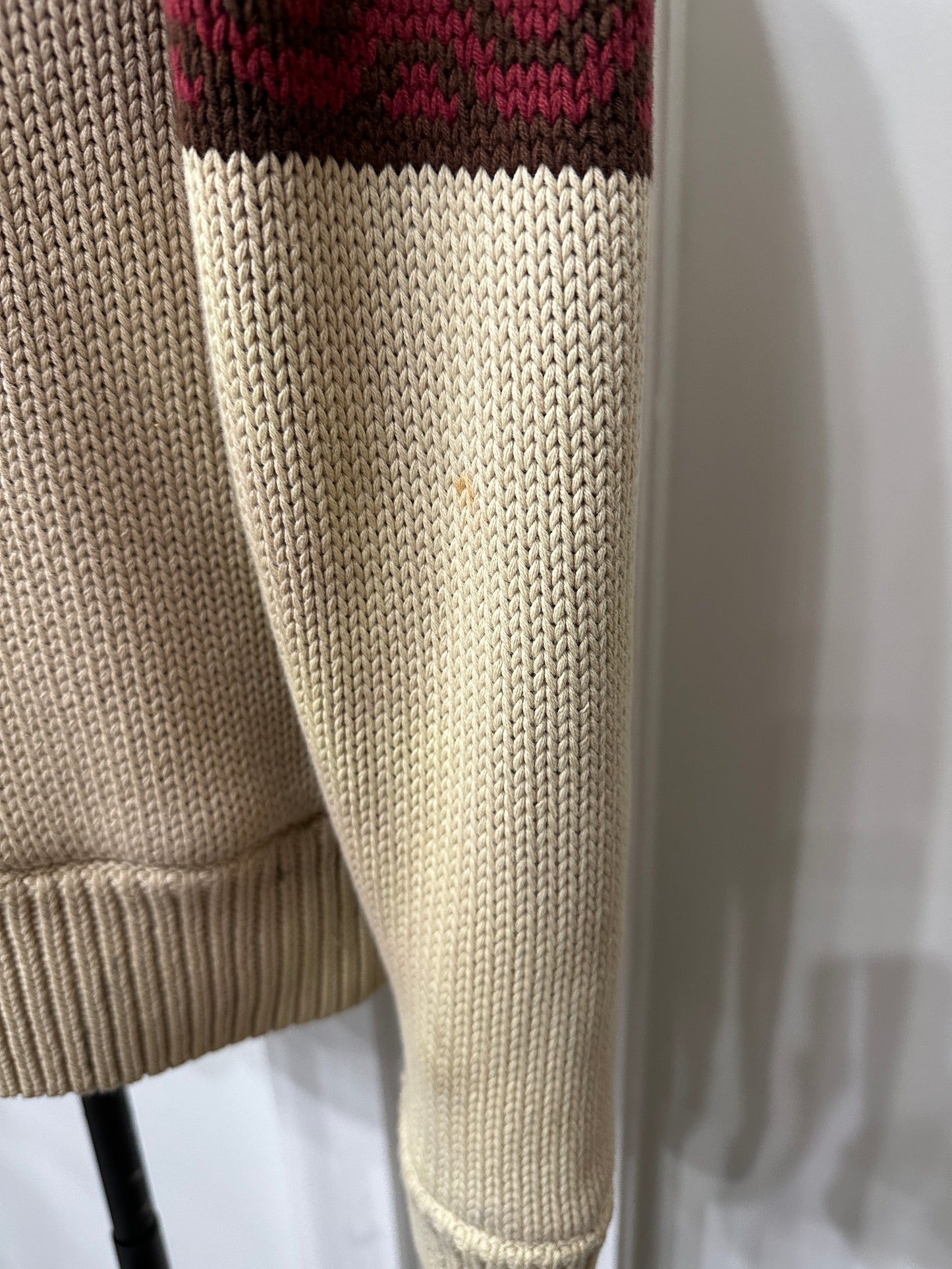 (Mens Medium) St. John Bays Beige Knit Sweater