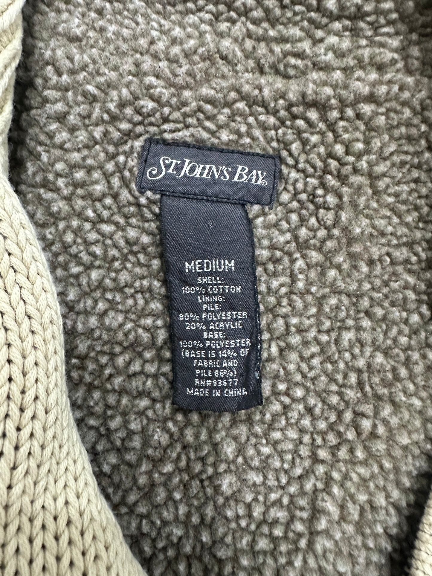 (Mens Medium) St. John Bays Beige Knit Sweater