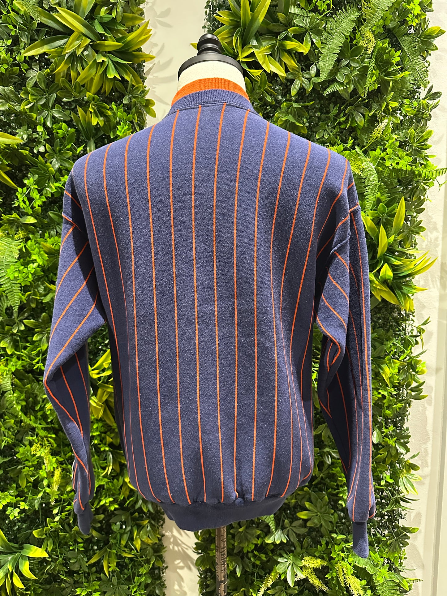 (Mens Medium) 90s Chicago Bears Pin-Stripe Sweater 007