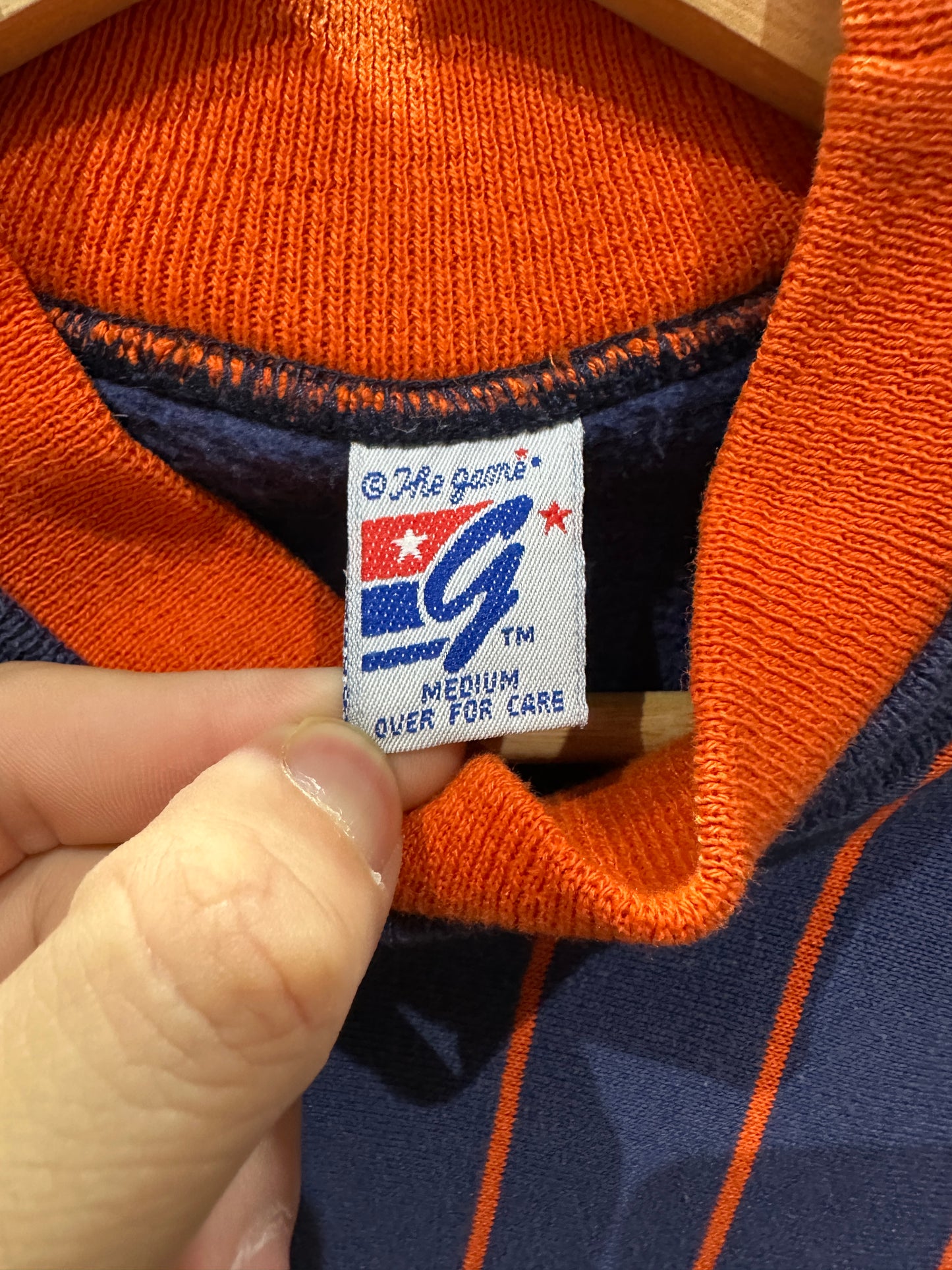 (Mens Medium) 90s Chicago Bears Pin-Stripe Sweater 007