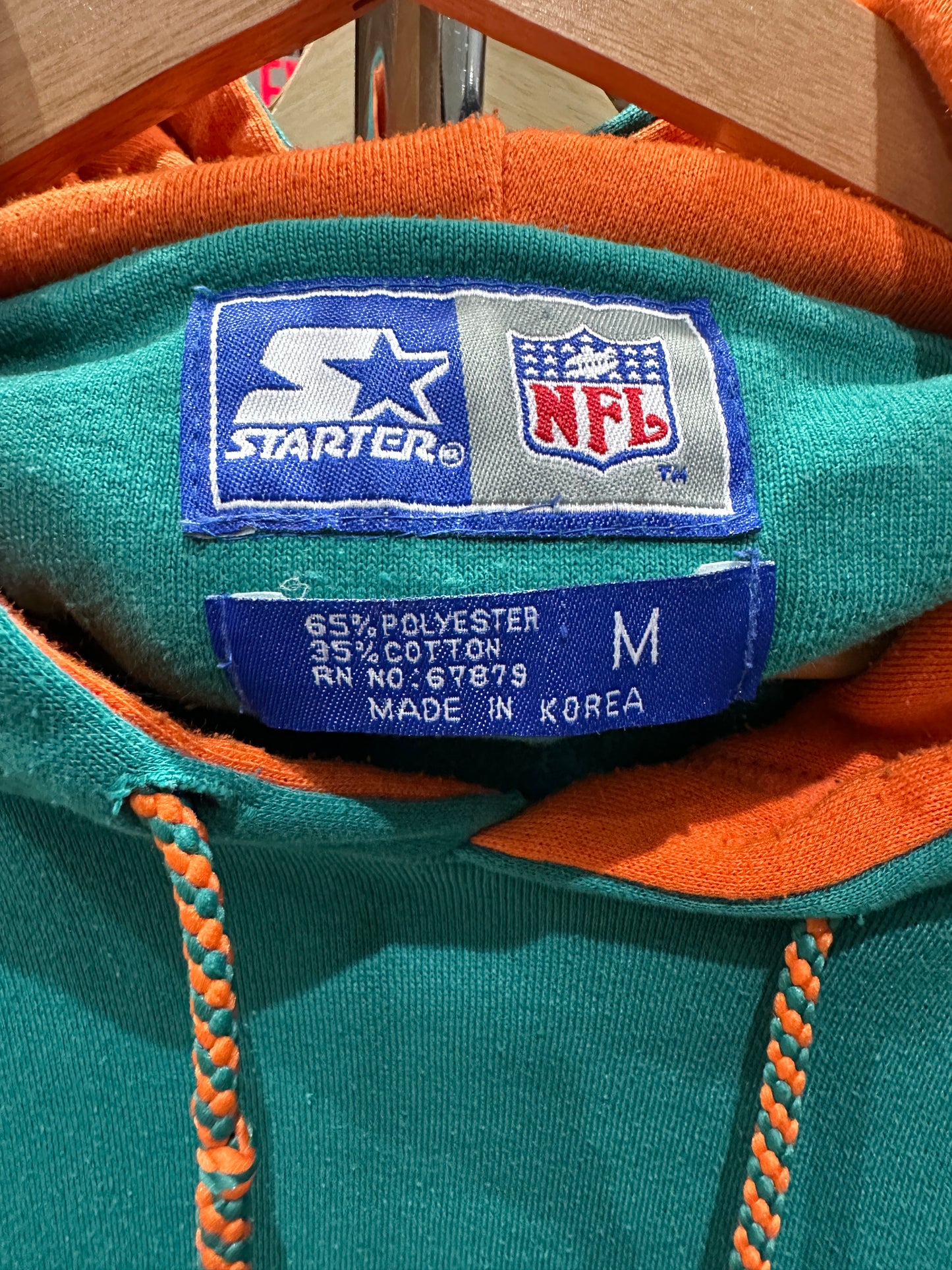 (Mens Medium) 90s Starter Miami Dolphins Pull-Over Sweatshirt 007