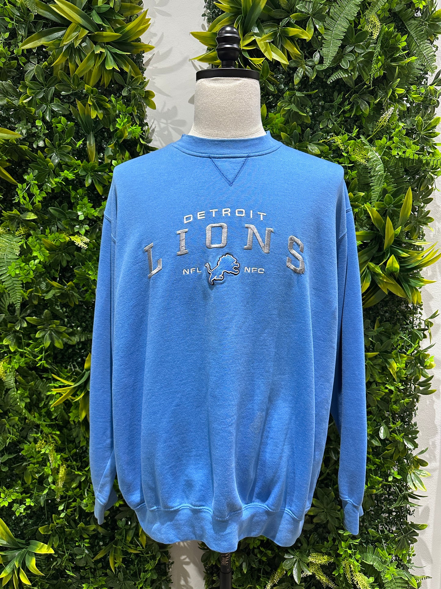 (Mens XL) 90s Detroit Lions Spell-Out Sweater 007