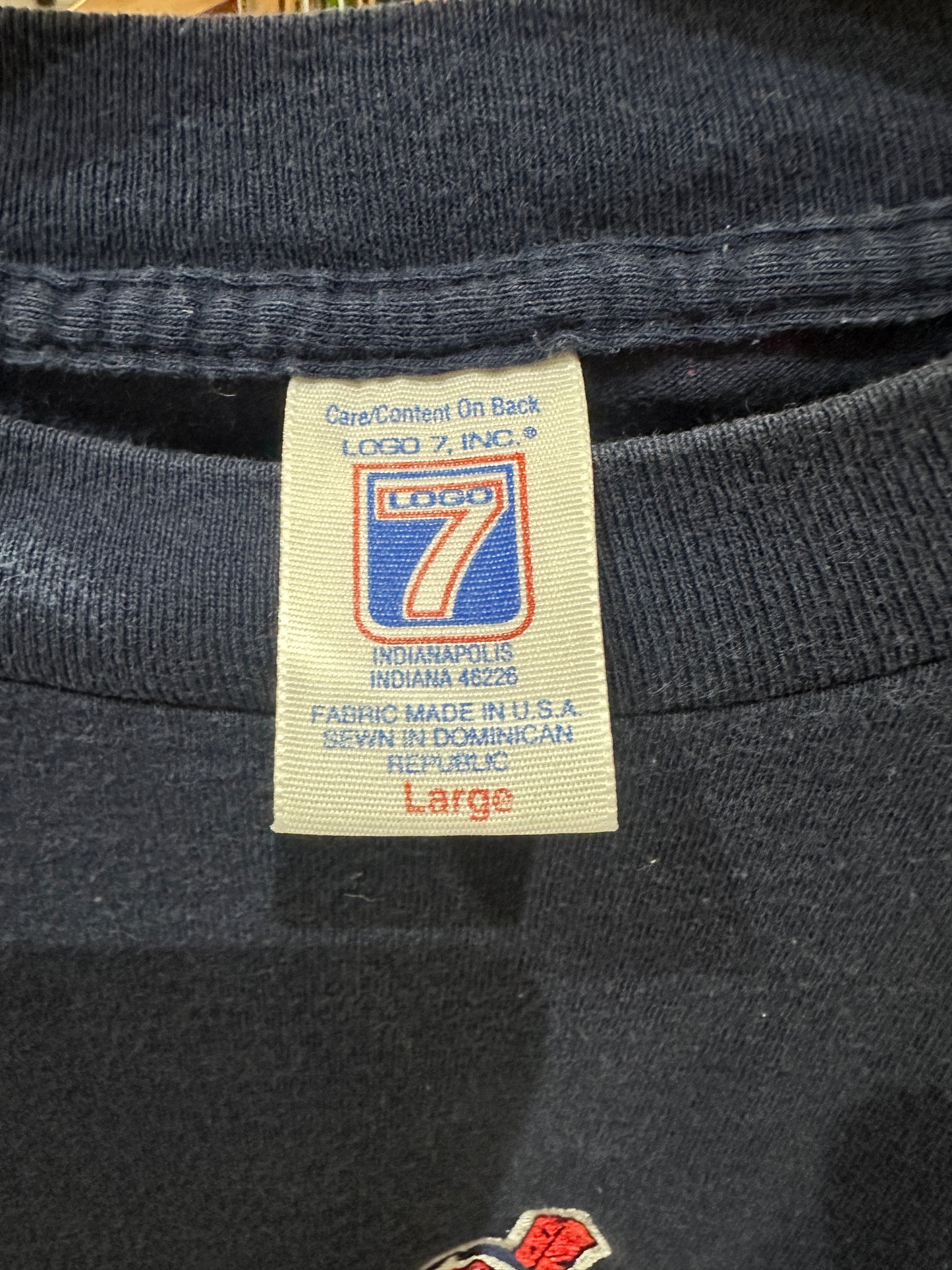 (Mens Large) 90s Cleveland Indians Spell-Out Shirt 007