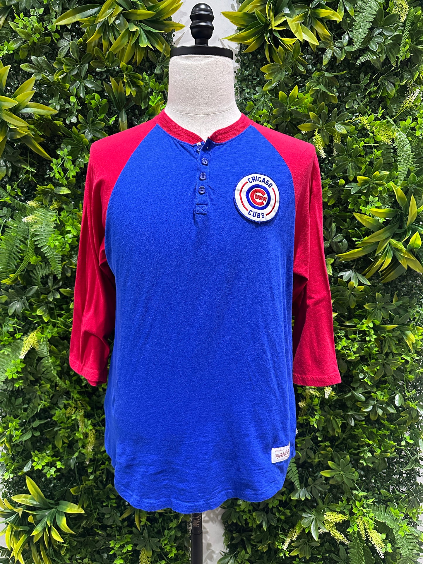 (Mens Large) MLB Chicago Cubs Long-Sleeve Shirt 007