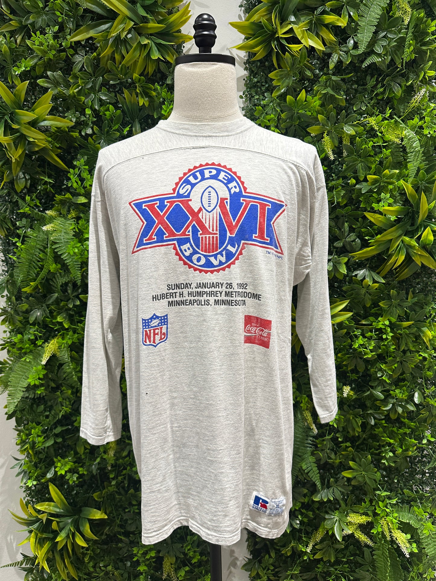 (Mens XL) 1992 Superbowl XXVI Long-Sleve Shirt 007