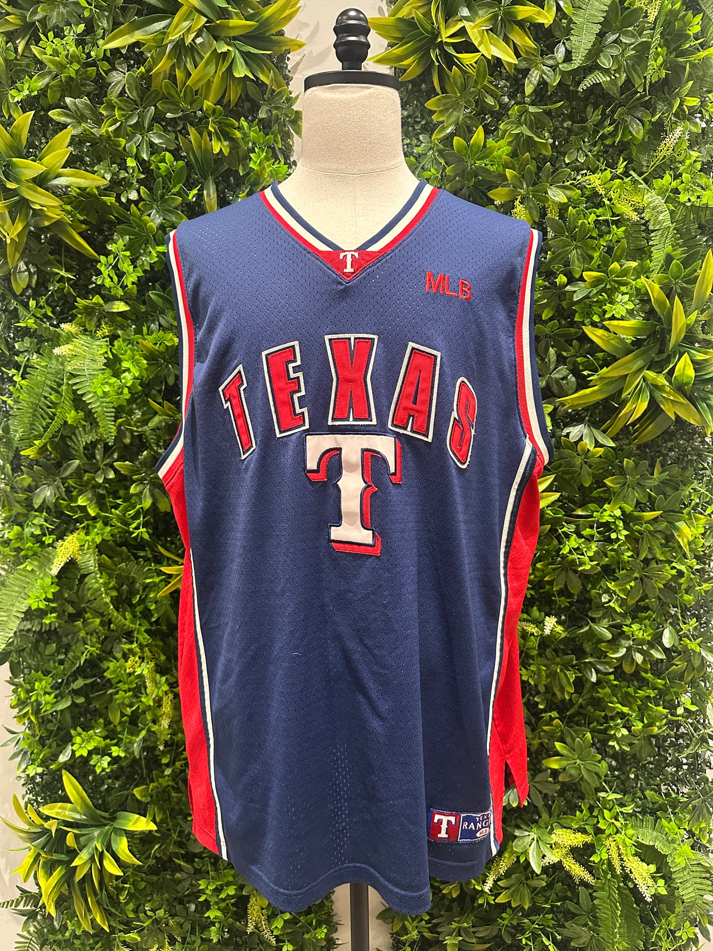 (Mens 3X) 90s Texas Rangers Basketball Jersey 007