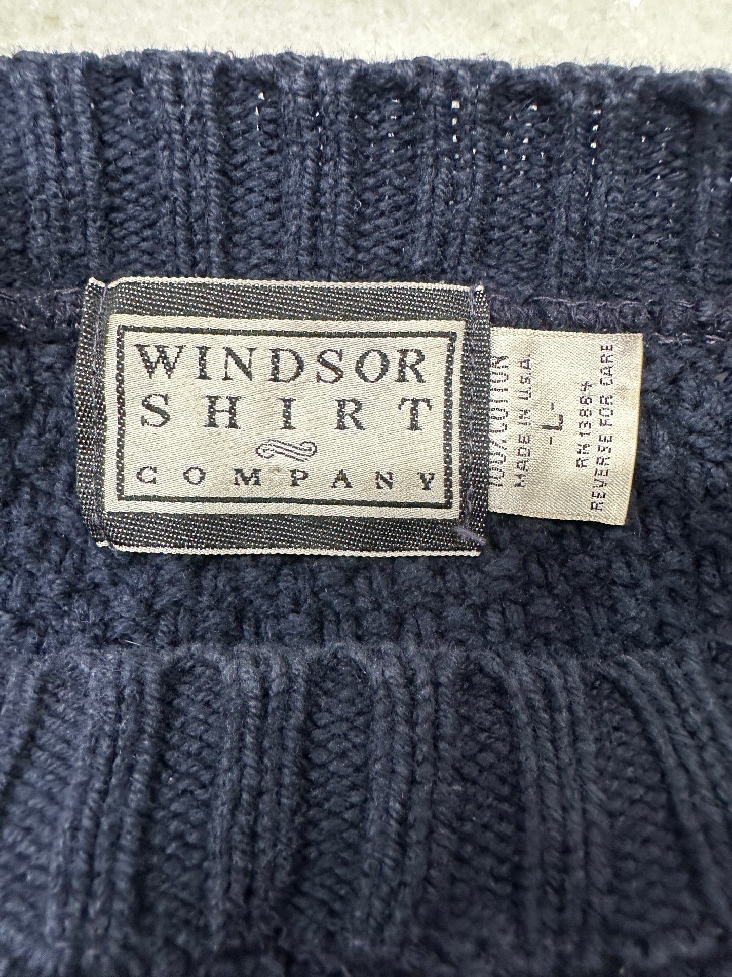 (Mens Large) 90s Cable Knit Sweater