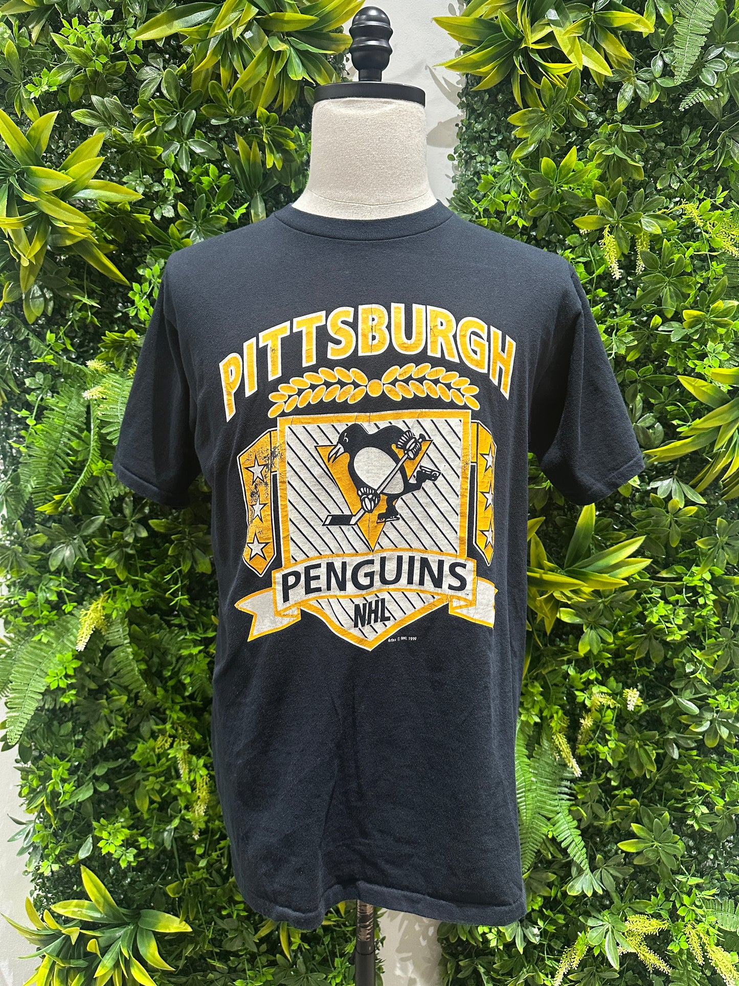 (Mens Large) 1990 Pittsburgh Penguins Shirt 007