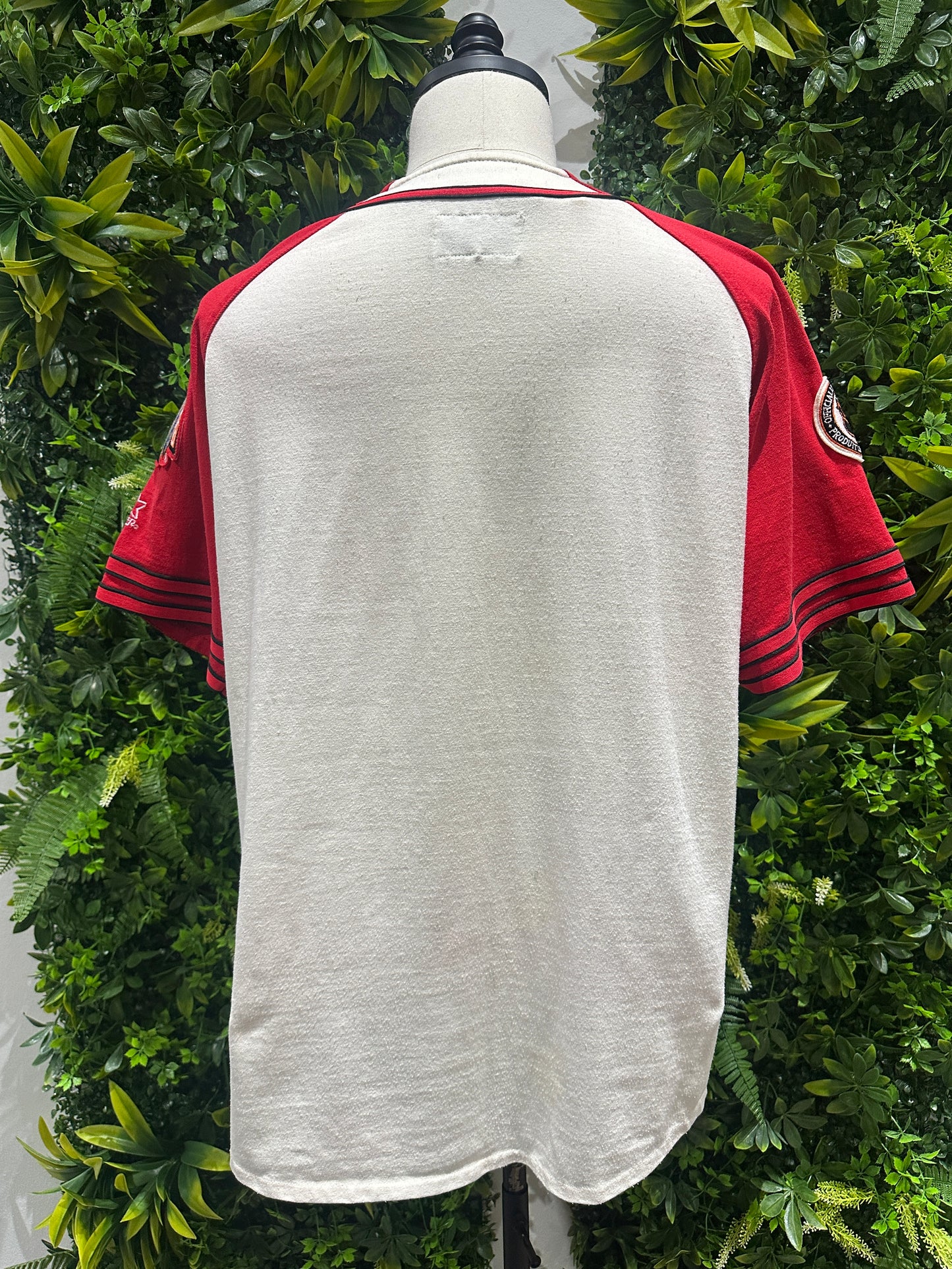 (Mens Large) 90s Starter Chicago Blackhawks Baseball Jersey 007