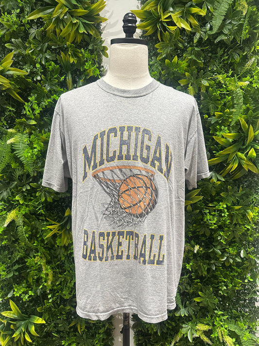 (Mens XL) 90s Michigan University Basketball Shirt 007