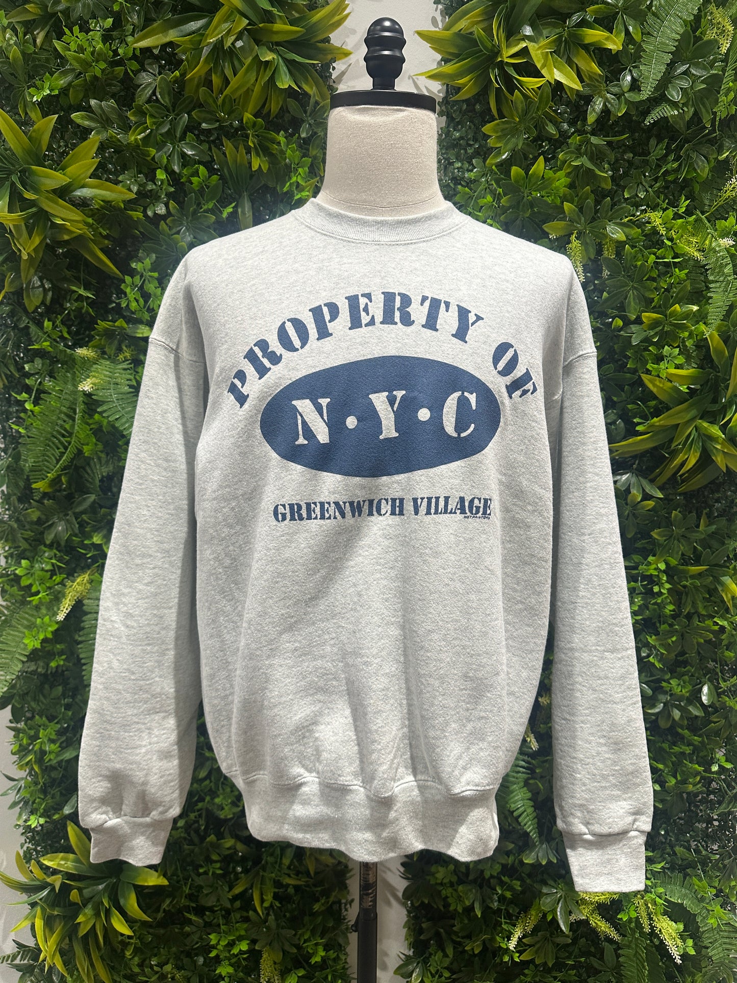 (Mens XL) 90s 'Property of NYC' 'Greenwhich Village' sweater 007