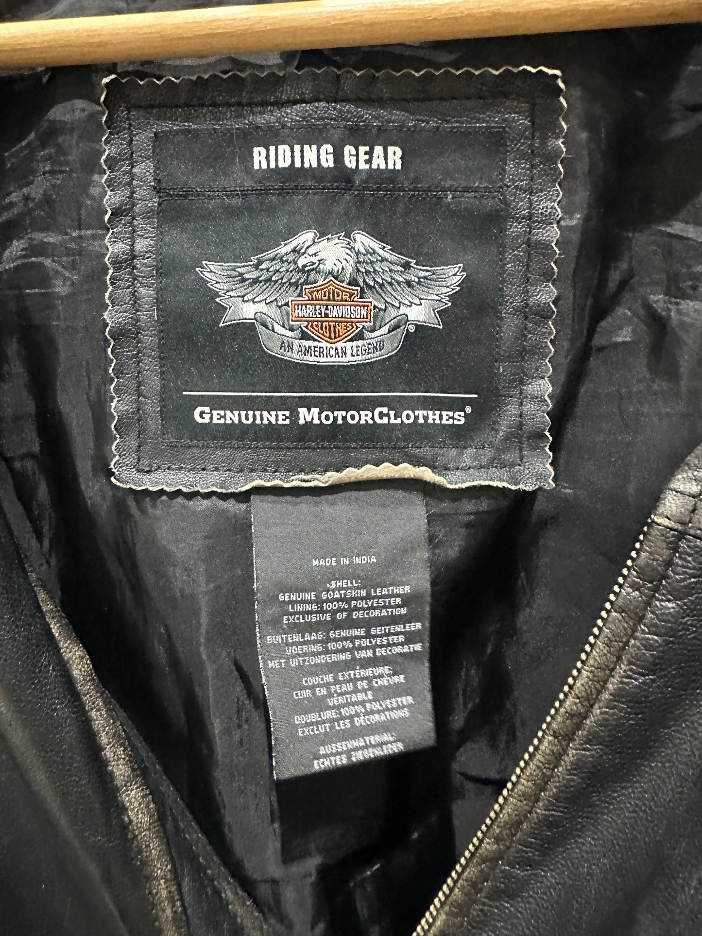 (Mens 2X) Harley Davidson Black Leather Jacket 007