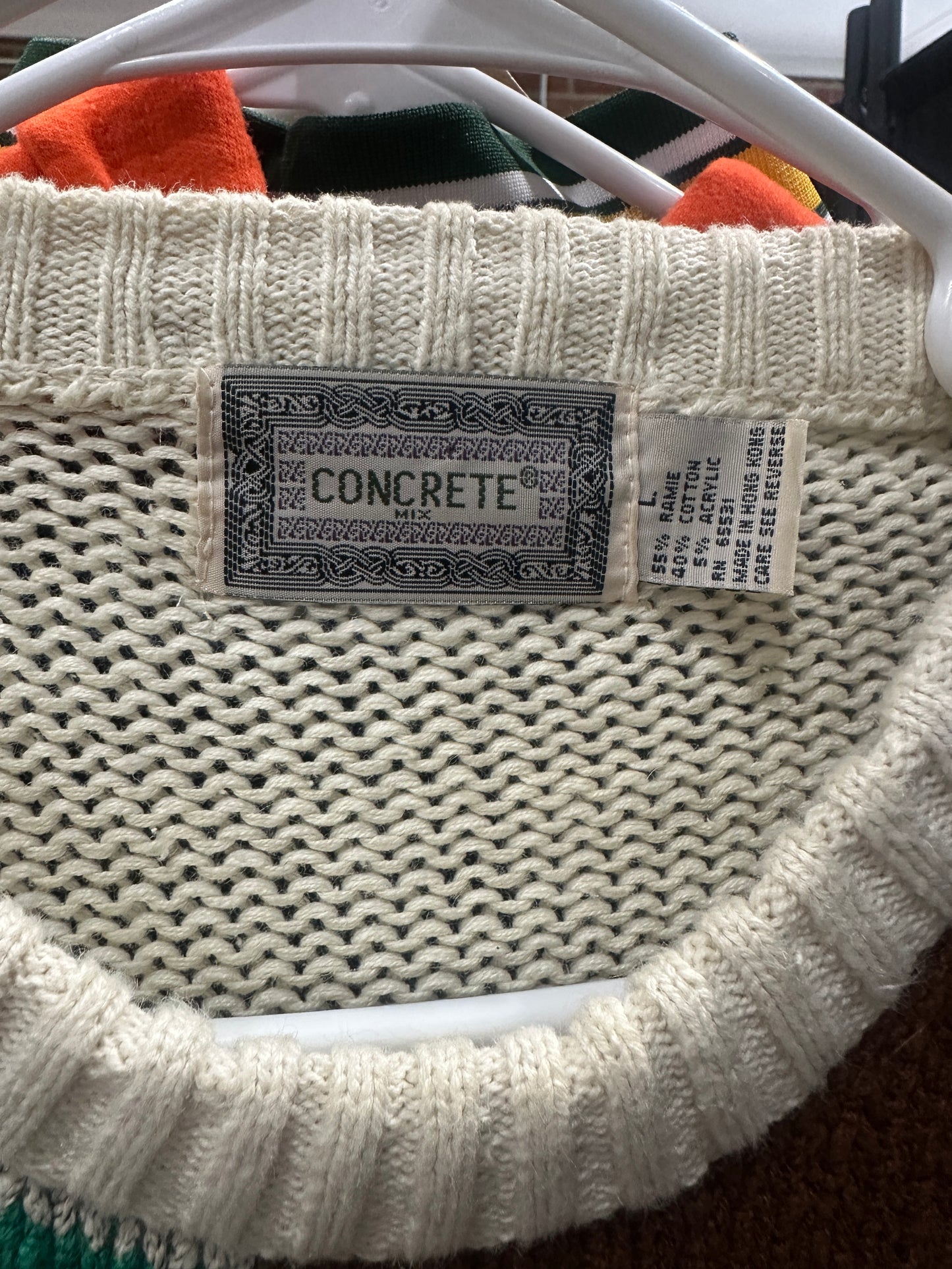 (Mens Large) 90s Multicolor Knit Sweater